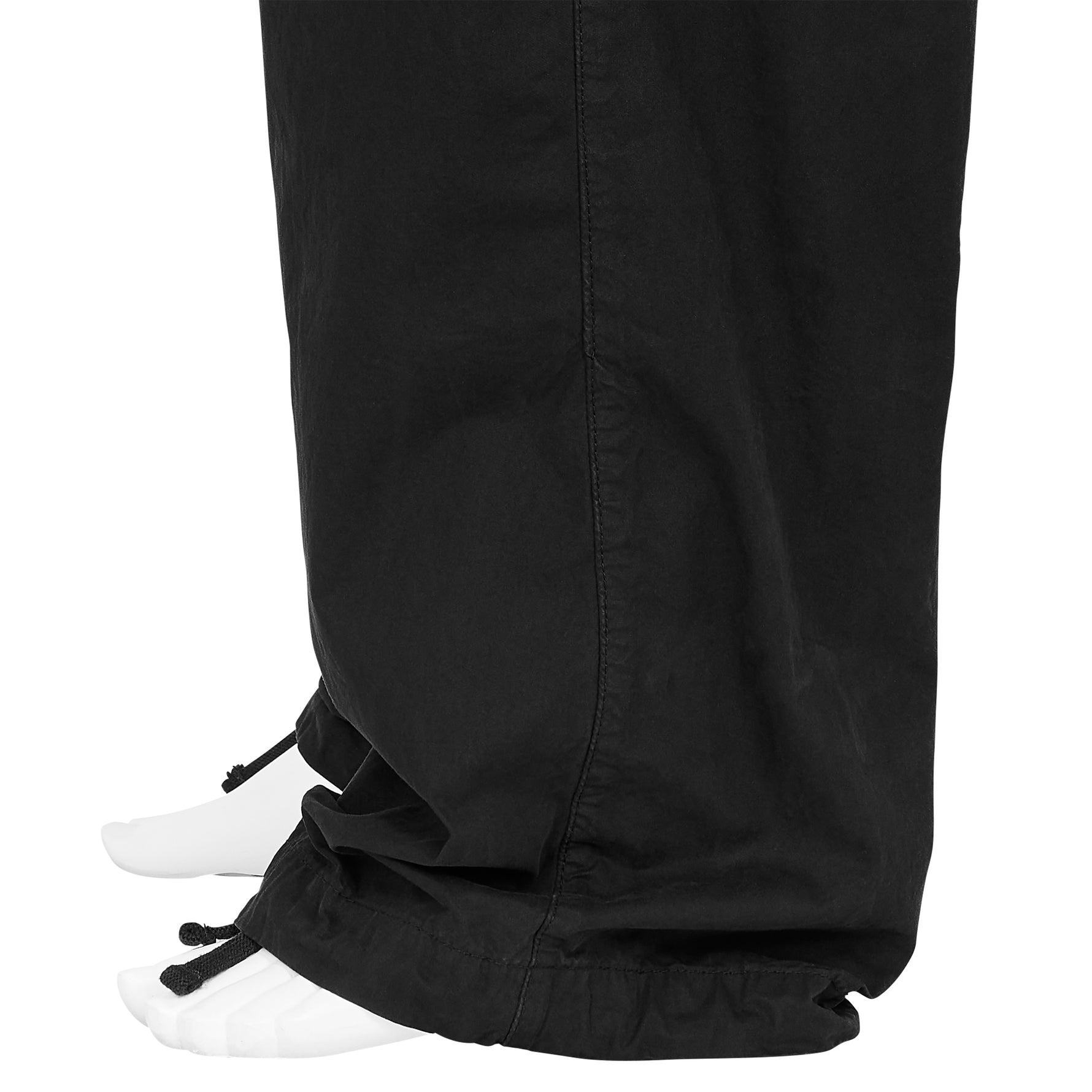 MICROREPS PEACHED CARGO PANTS BLACK