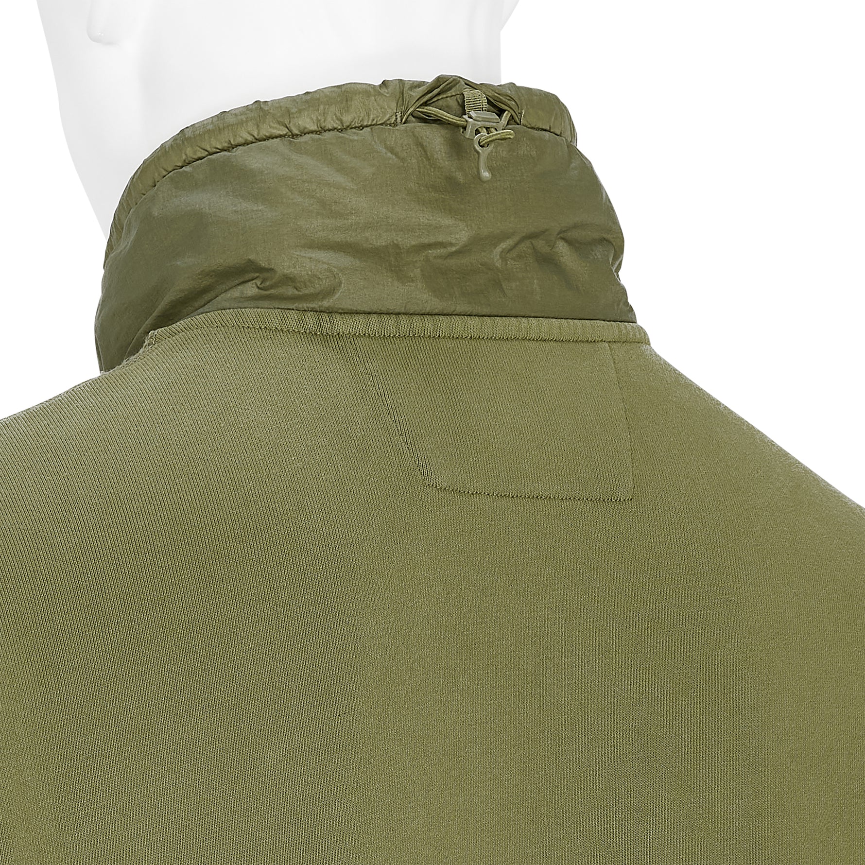DIAGONAL RAISED FLEECE HALF ZIP SWEAT ELMWOOD GREEN