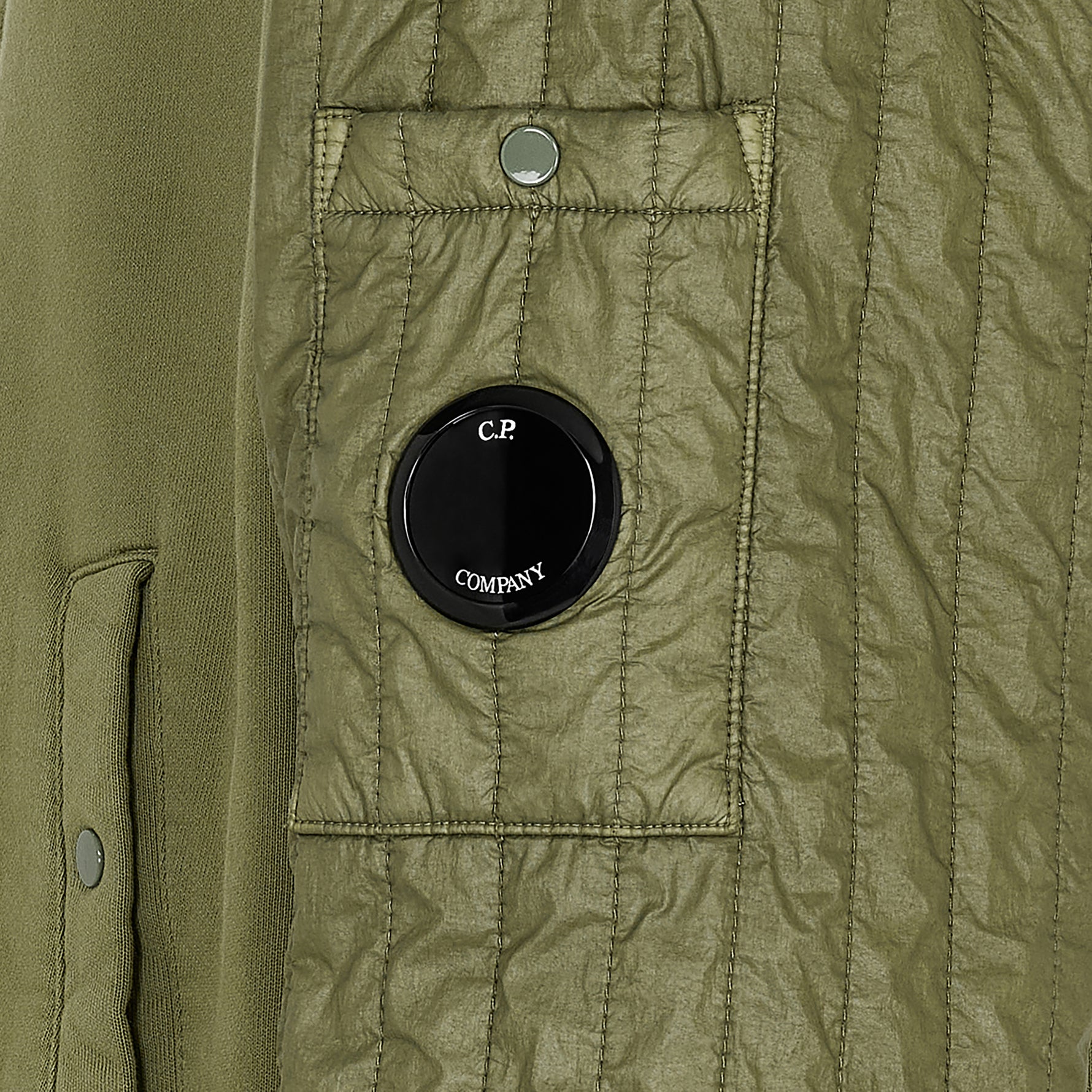 DIAGONAL RAISED FLEECE MIXED FULL ZIP HOODED SWEAT ELMWOOD GREEN