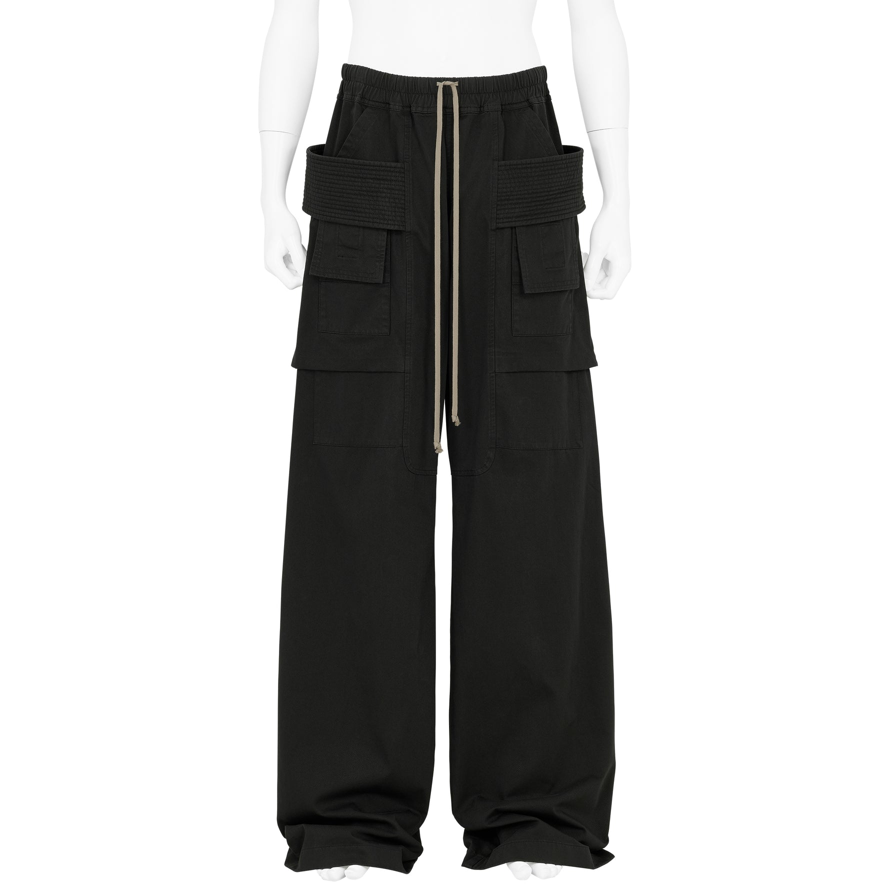 DRAWSTRINGS CREATCH WIDE CARGO PANT BLACK