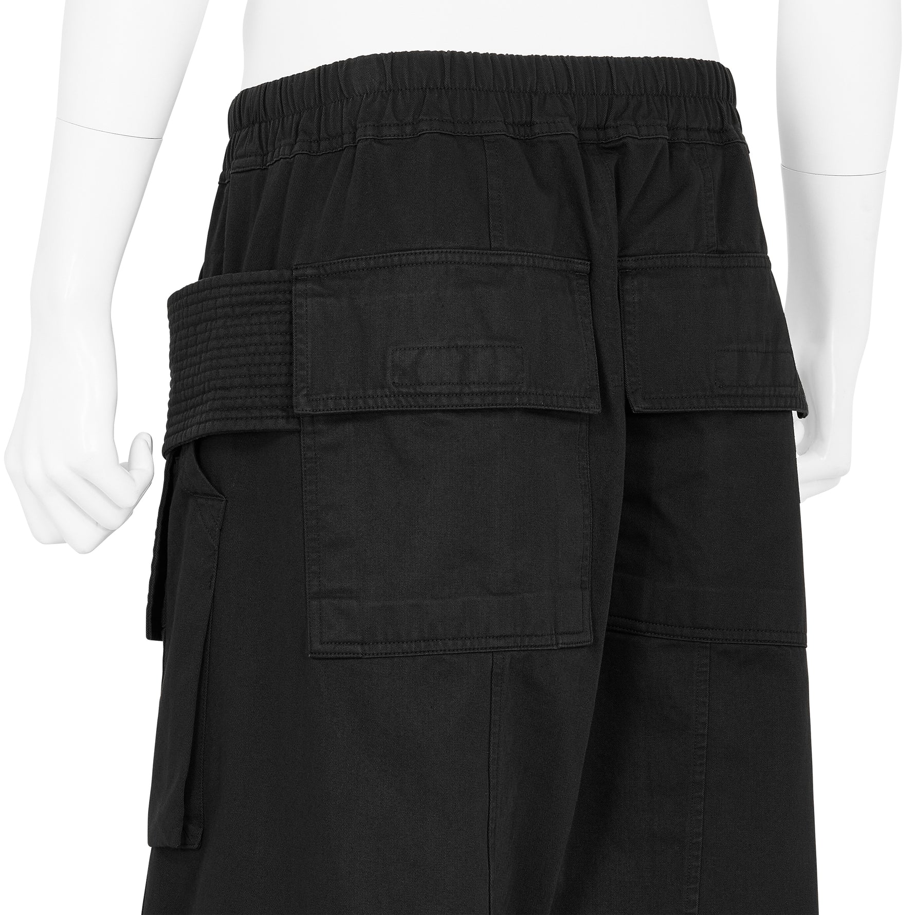 DRAWSTRINGS CREATCH WIDE CARGO PANT BLACK