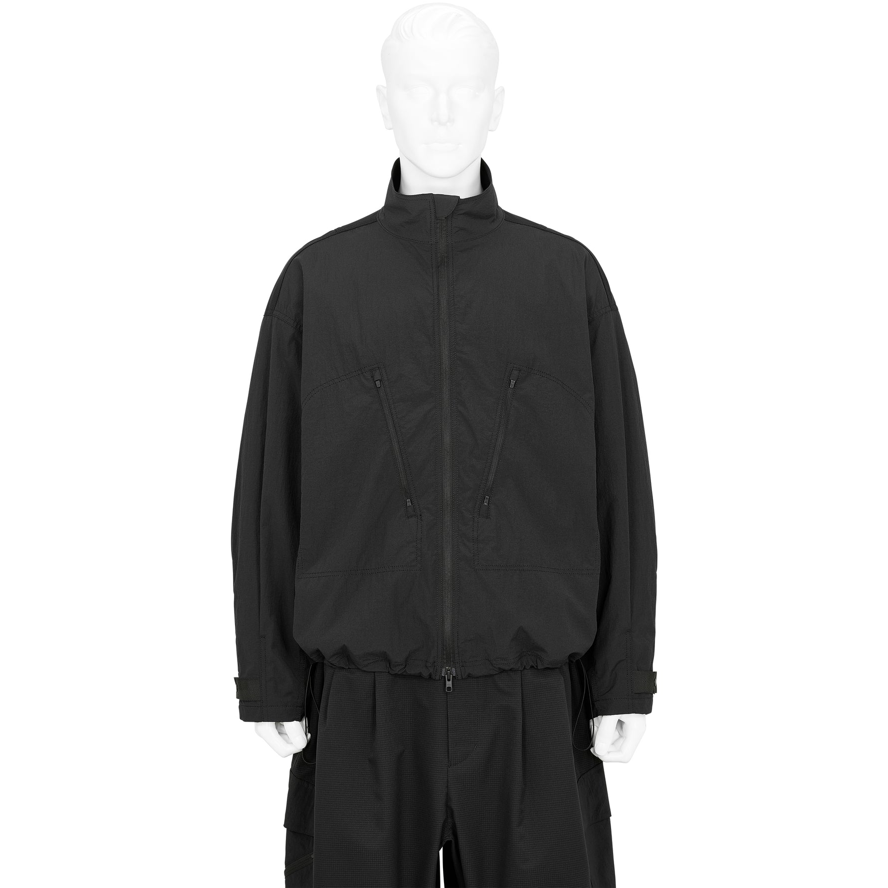 FUNCTIONAL STAND COLLAR BLOUSON BLACK