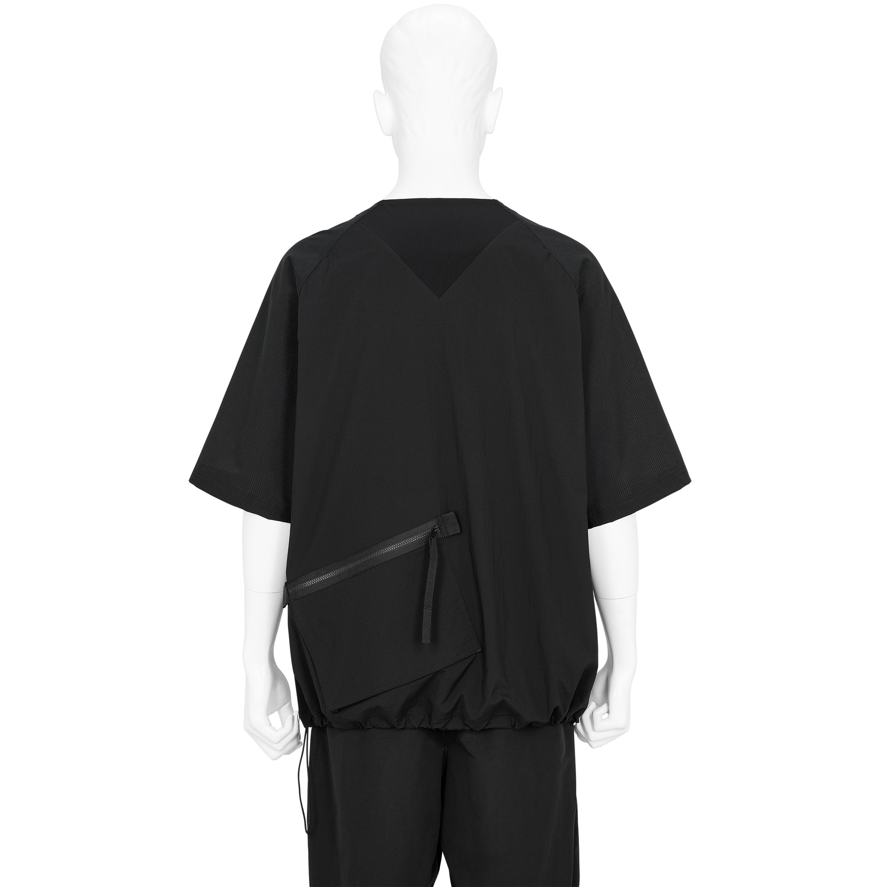 RAGLAN ZIP TEE SHIRT BLACK