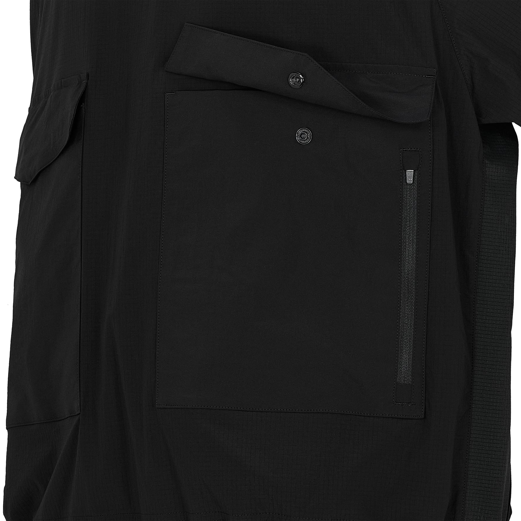 DETACHABLE SLEEVE L/S TEE BLACK