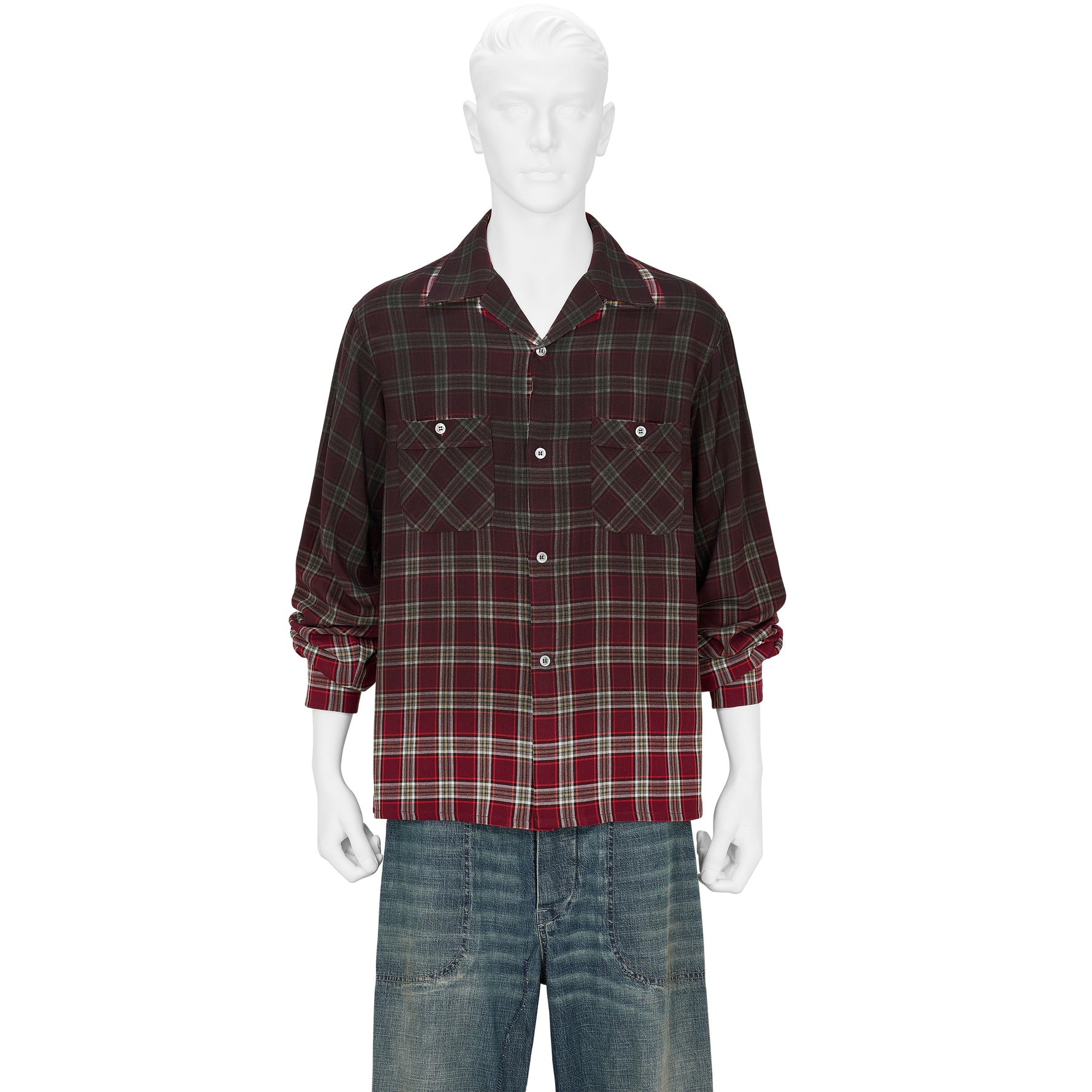 FADED CHECK SHIRT RED