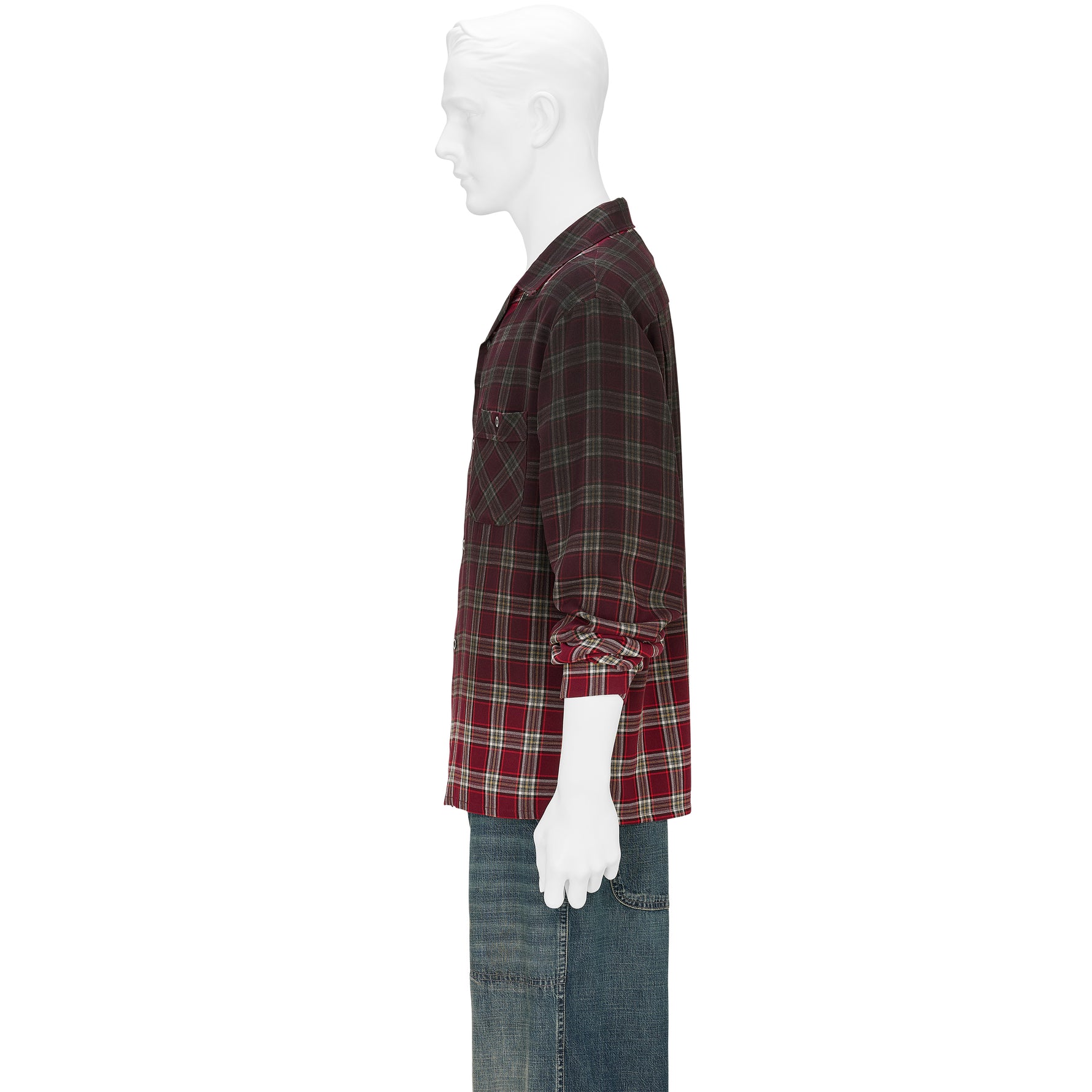 FADED CHECK SHIRT RED