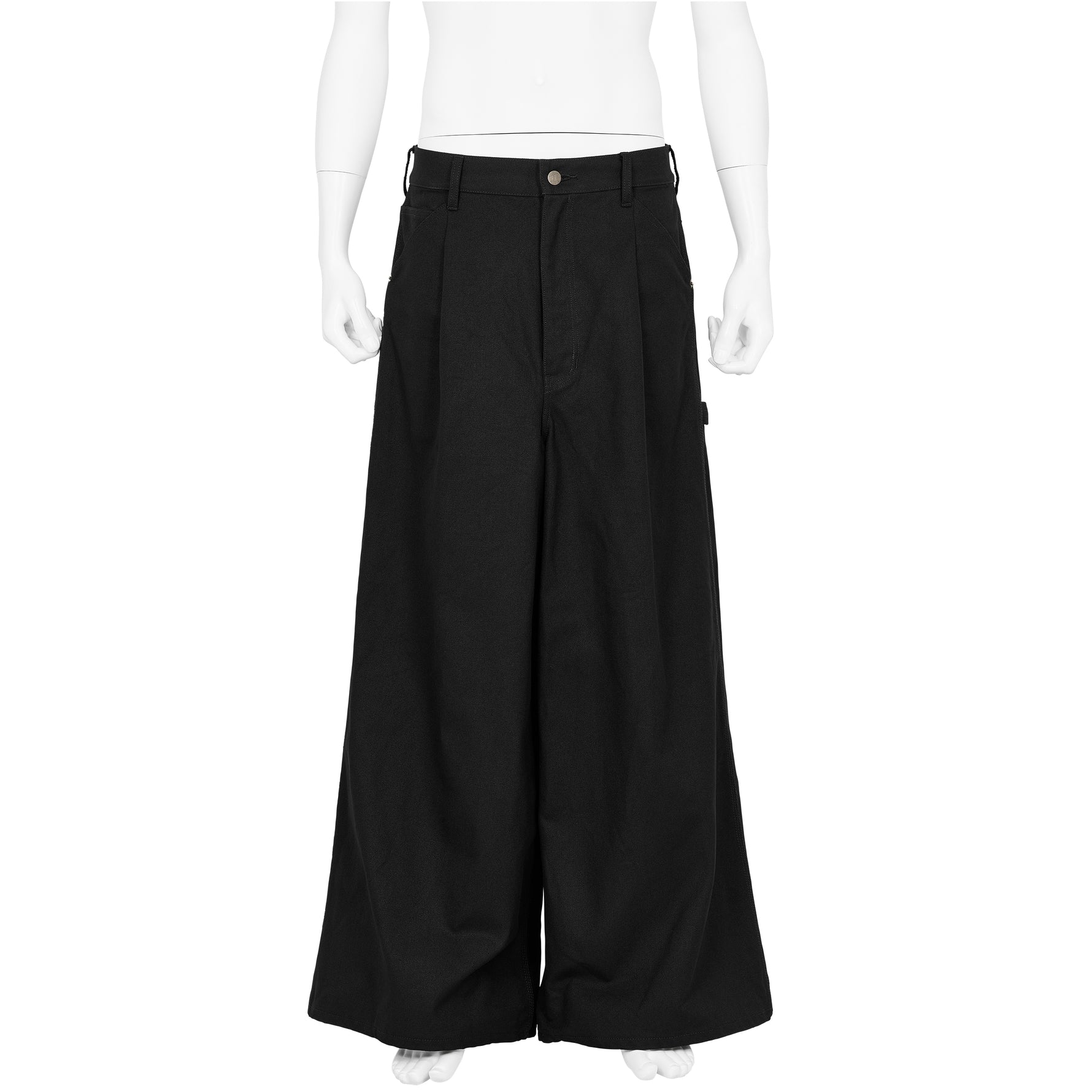 RED LABEL REVERSE BAGGY WORK PANTS BLACK