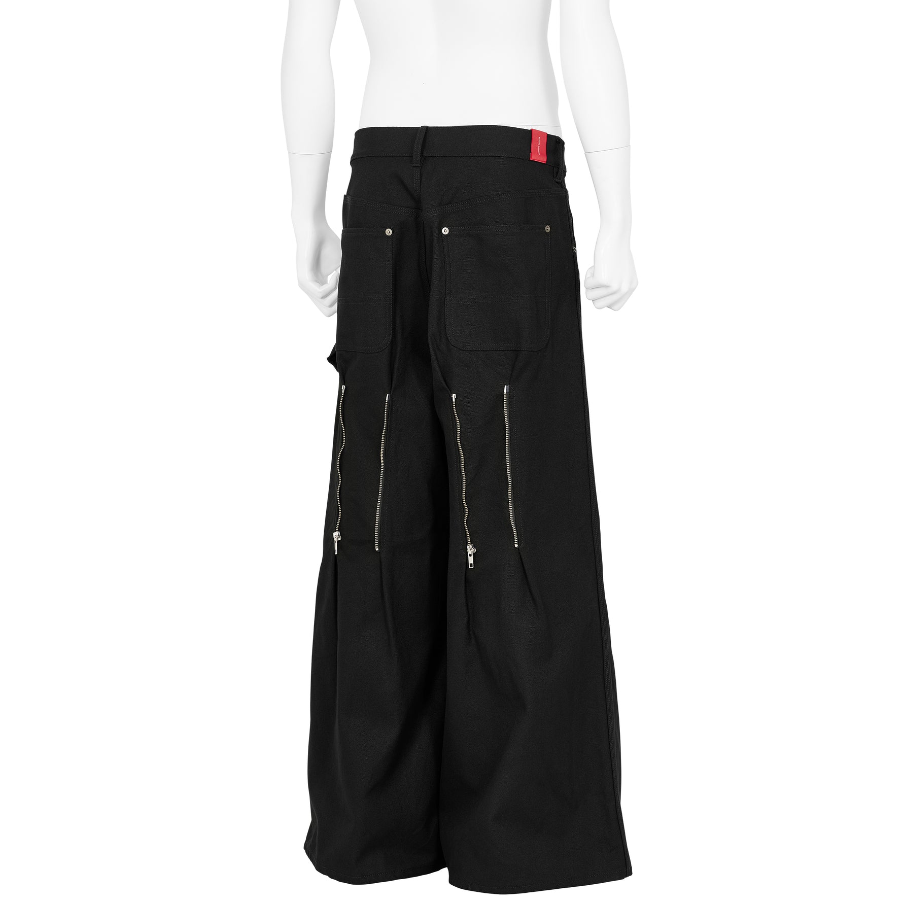 RED LABEL REVERSE BAGGY WORK PANTS BLACK
