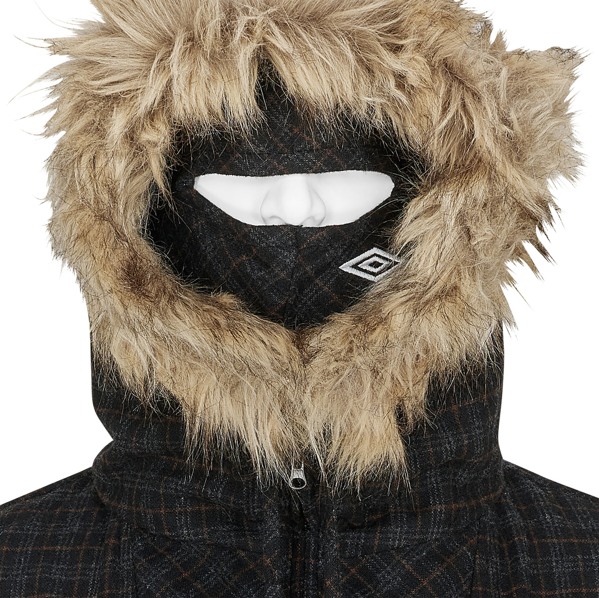 FLANNEL FUR ANORAK DARK BROWN
