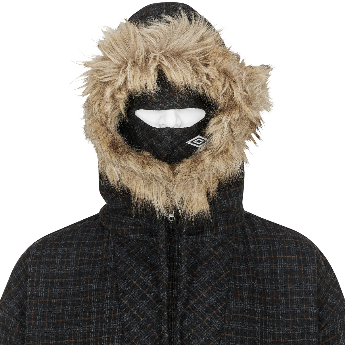 FLANNEL FUR ANORAK DARK BROWN