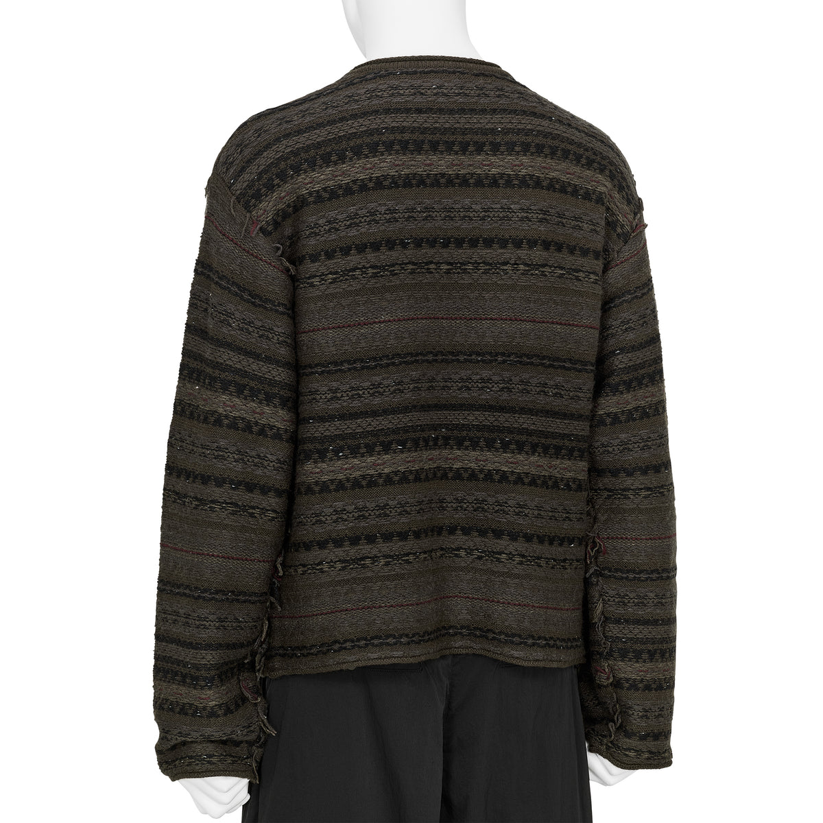 FAIR ISLE CREST CREWNECK KNIT BROWN