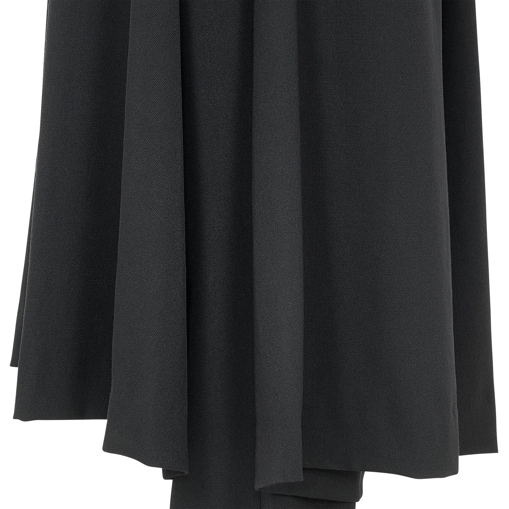 FAKE LAYER WOOL PANTS BLACK