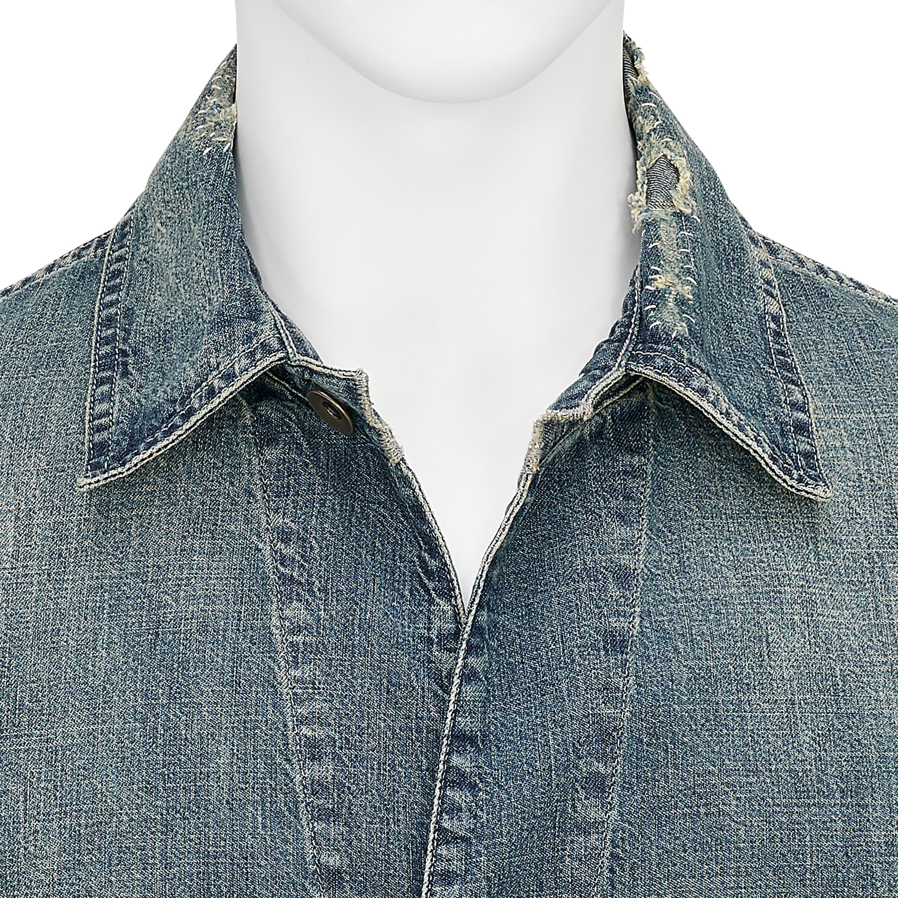 DAMAGED DENIM COVERALL INDIGO