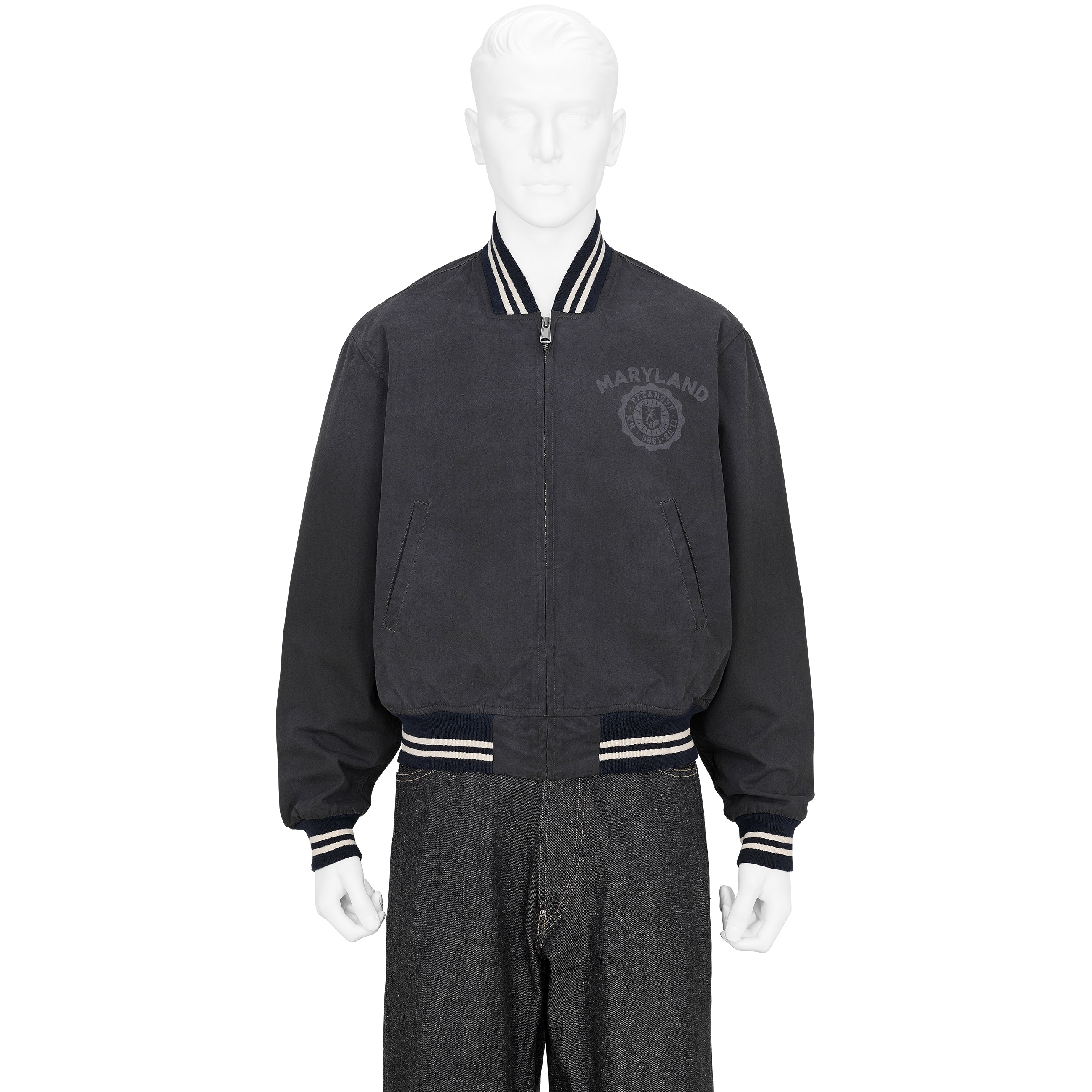 VIRSITY JACKET WASHED BLACK - Maison Margiela(メゾン マルジェラ