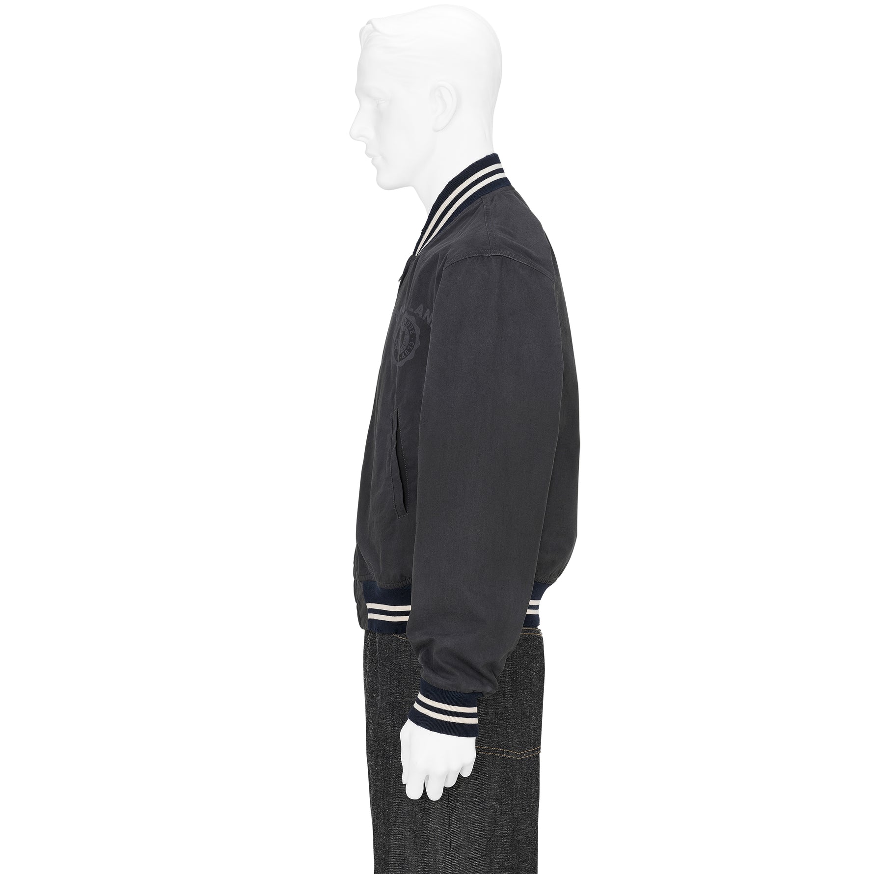 VIRSITY JACKET WASHED BLACK
