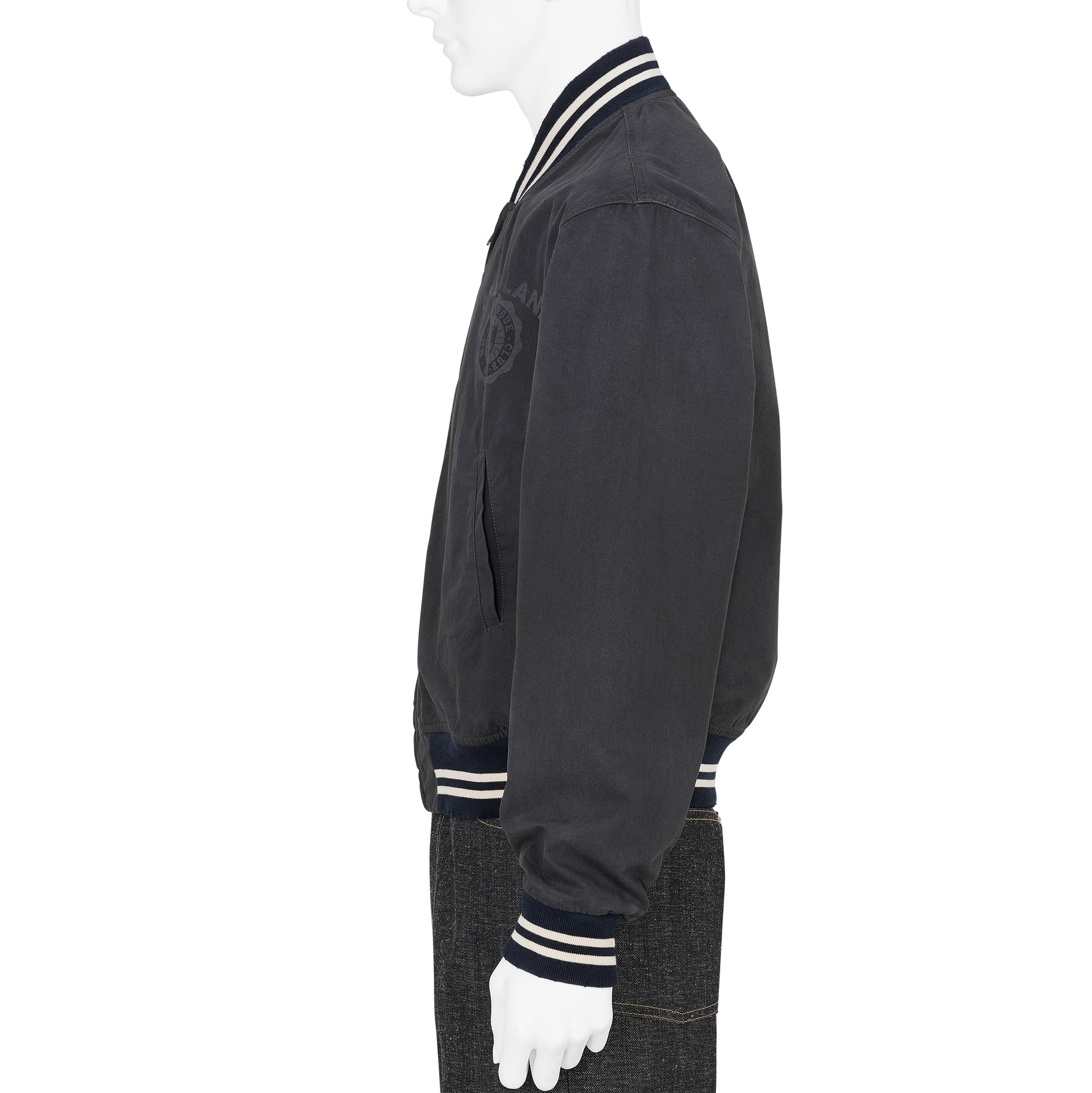 VIRSITY JACKET WASHED BLACK