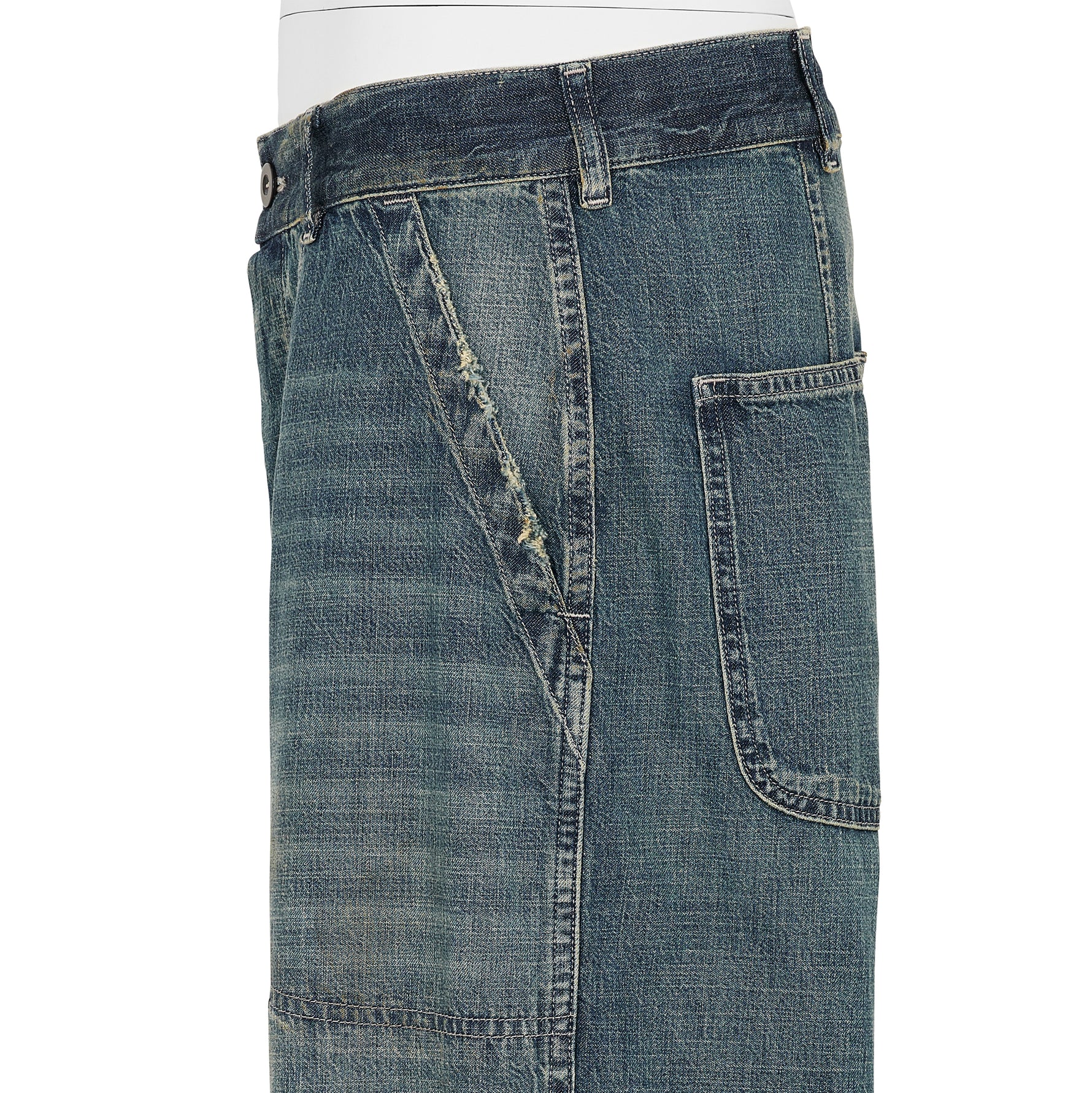 DAMAGED DENIM PANTS INDIGO