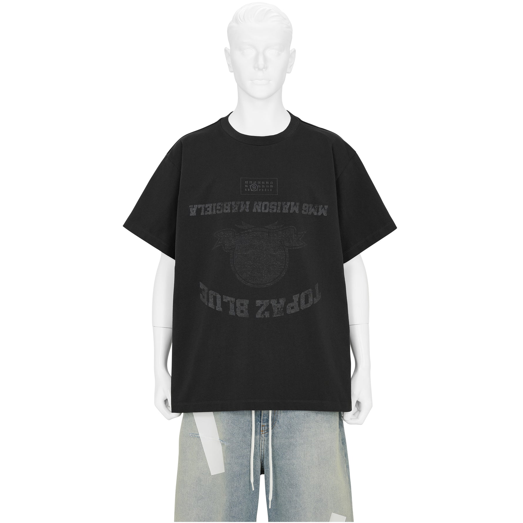 TOPAZ BLUE TEE SHIRT BLACK