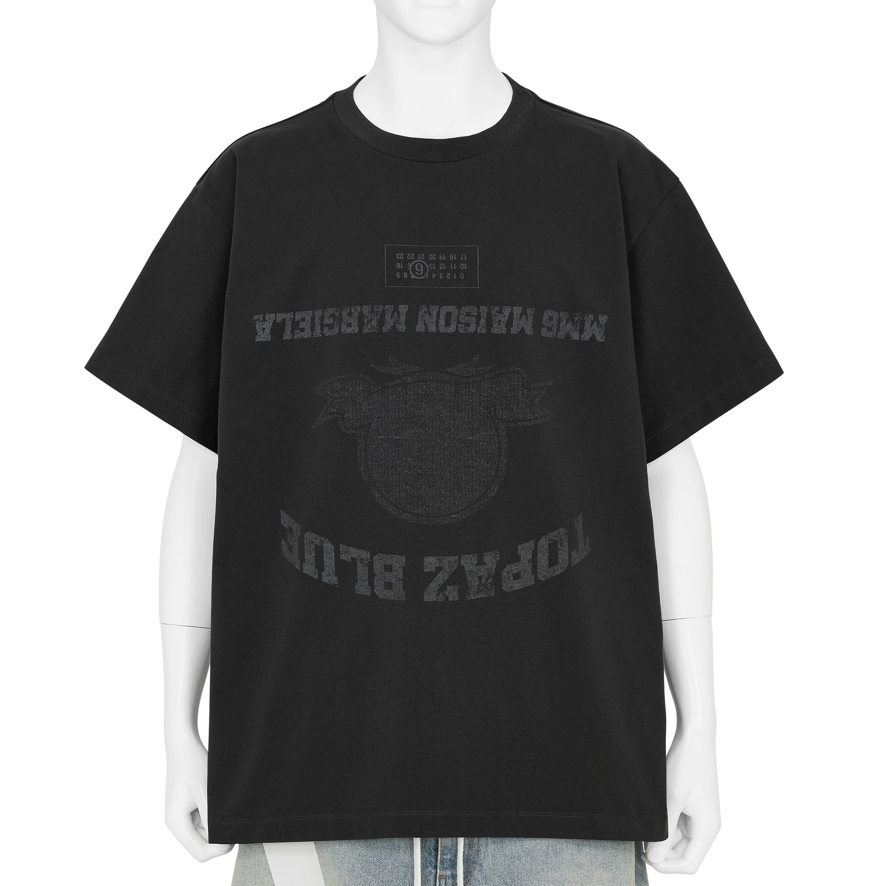 TOPAZ BLUE TEE SHIRT BLACK