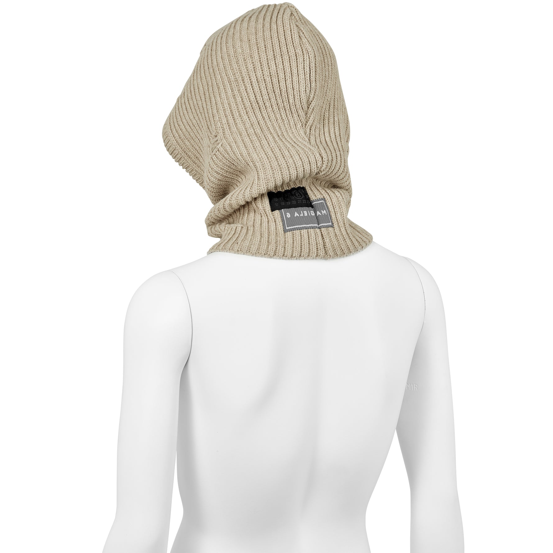 DAMAGED WOOL HOOD IVORY
