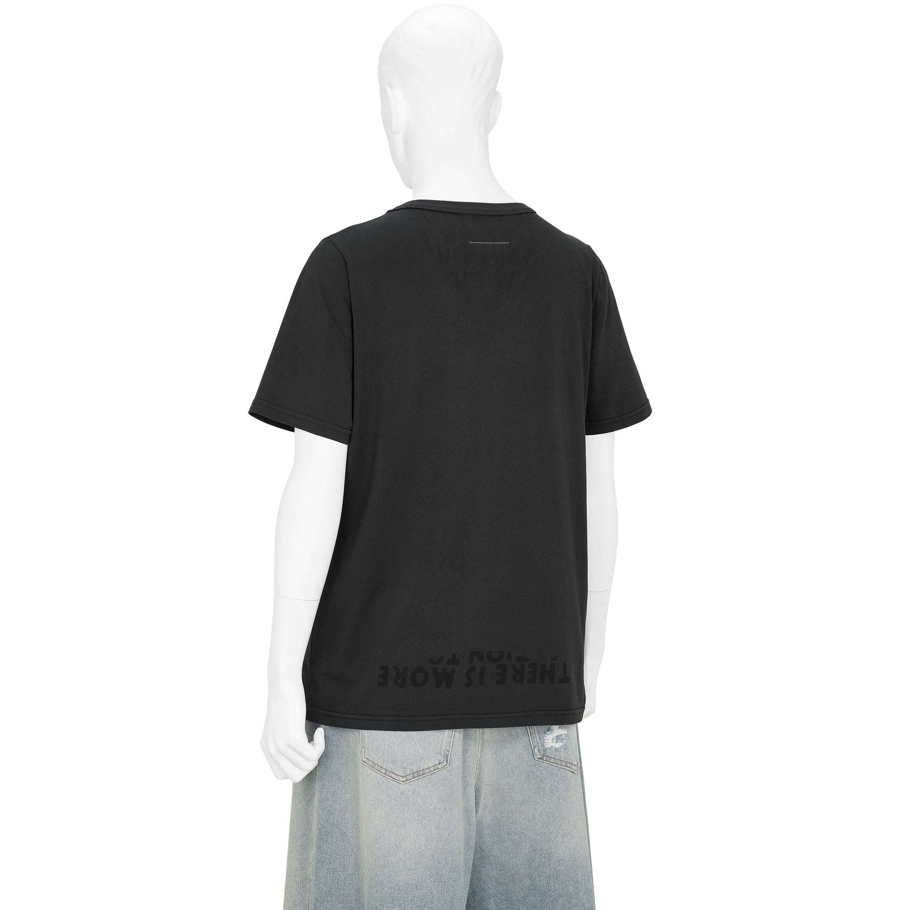 V NECK TEE SHIRT BLACK