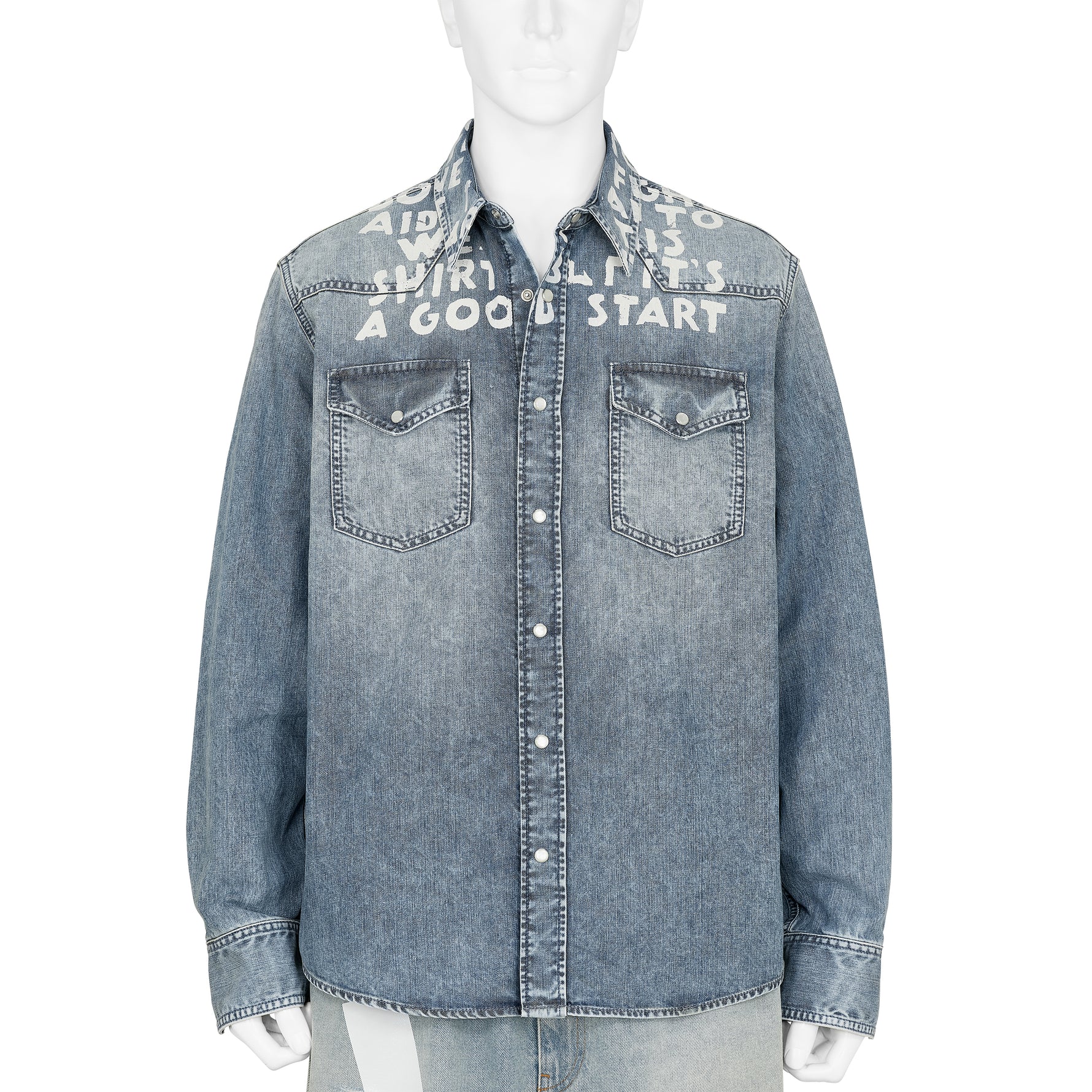 DENIM WESTERN SHIRT LIGHT BLUE