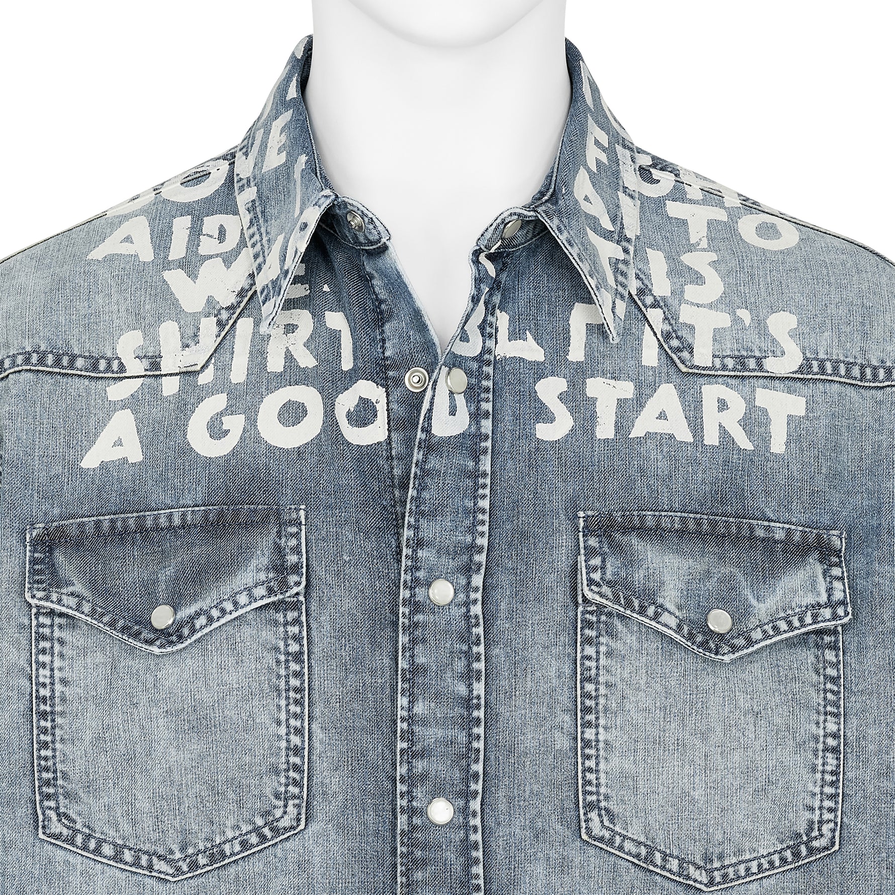 DENIM WESTERN SHIRT LIGHT BLUE