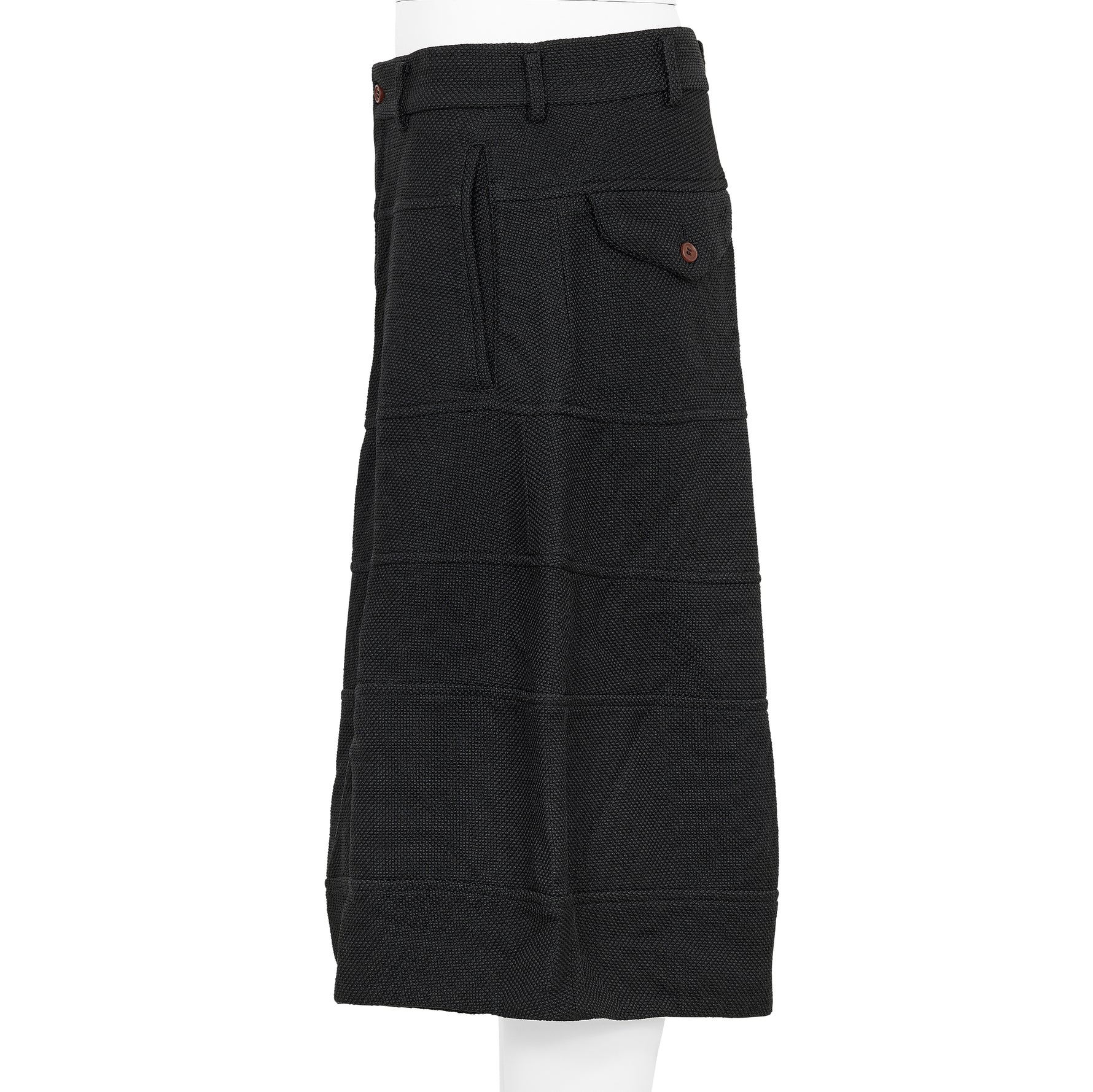 POLYESTER PANEL SHORTS BLACK