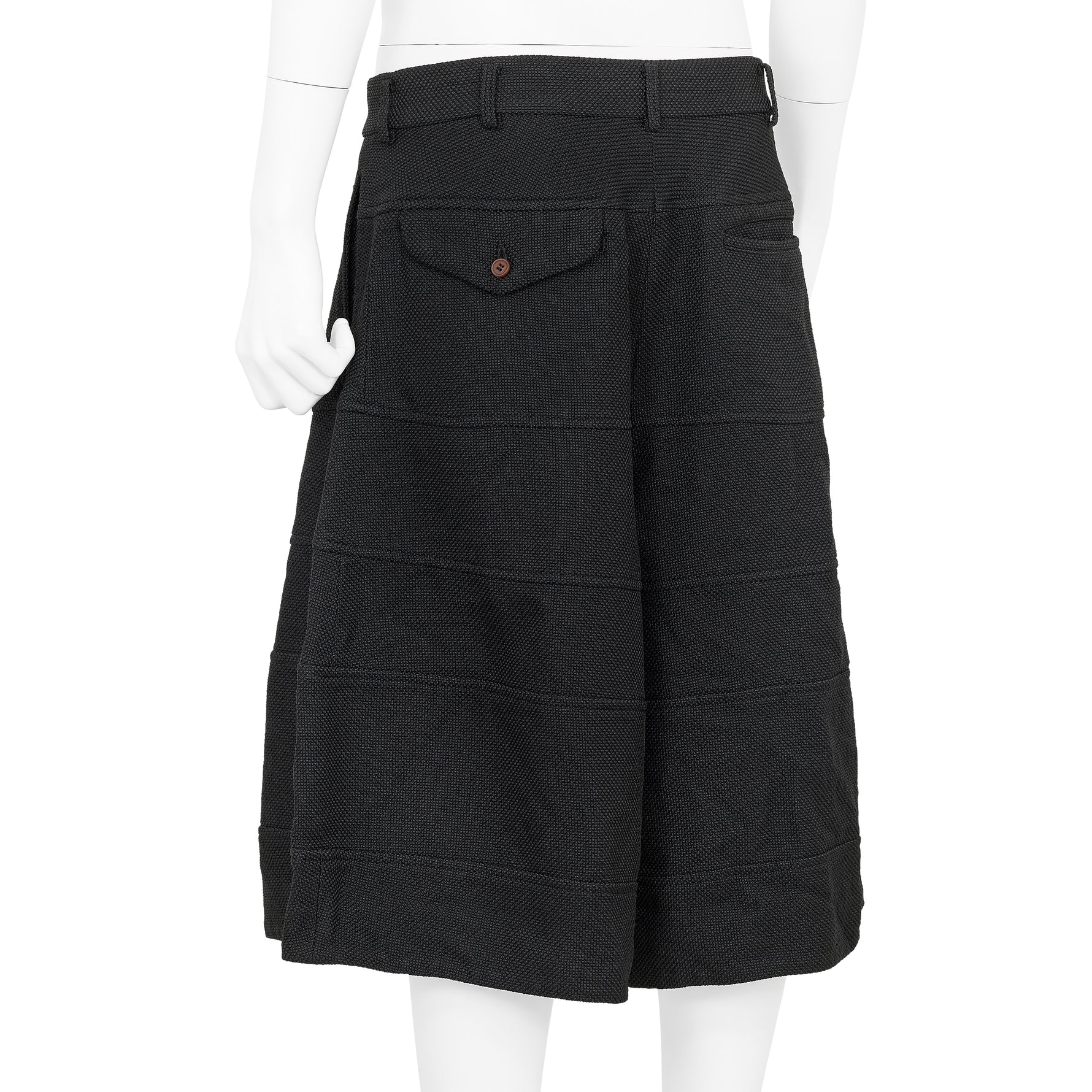 POLYESTER PANEL SHORTS BLACK