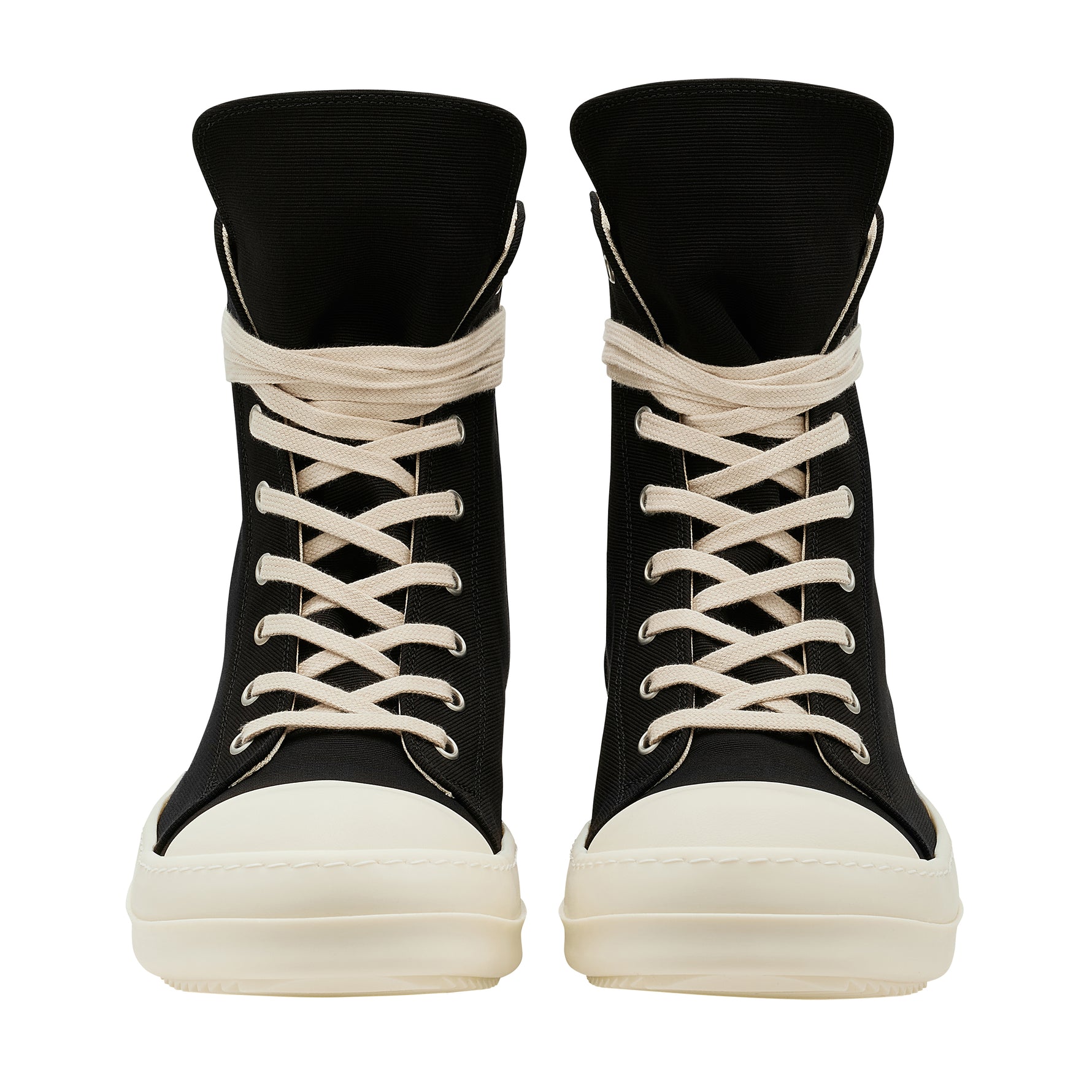 SIDE ZIP HI CUT SNEAKER BLACK WHITE