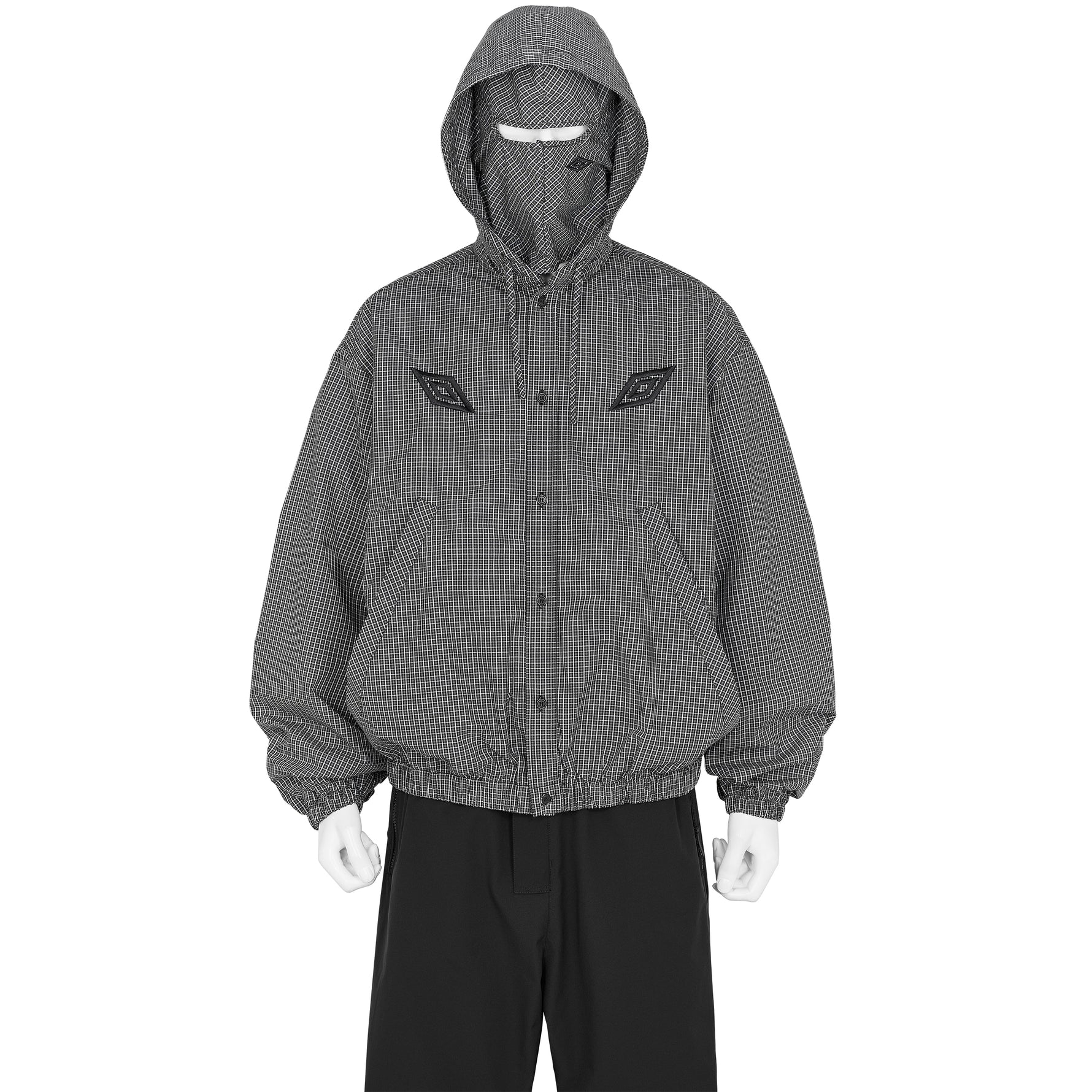 GINGHAM CHECK MASKED SHIRT BLACK BROWN