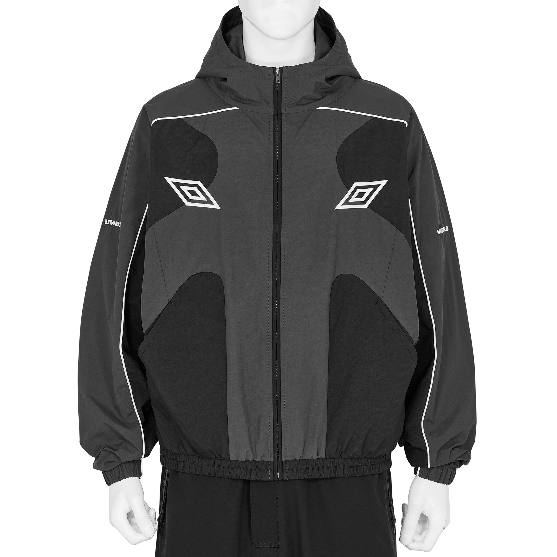 GUARDING MASKED TRACK JACKET BLACK GRAY