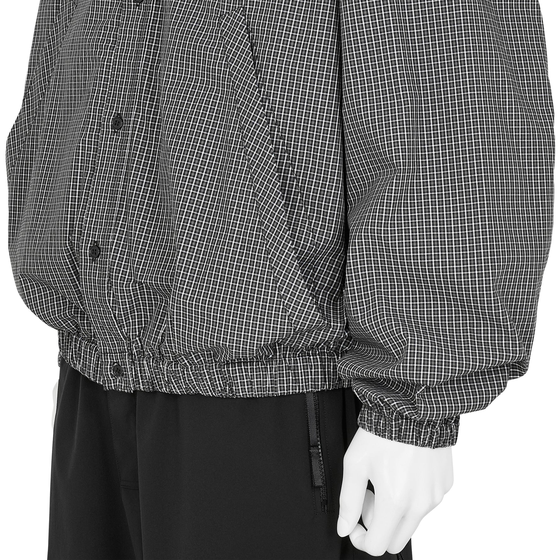GINGHAM CHECK MASKED SHIRT BLACK BROWN