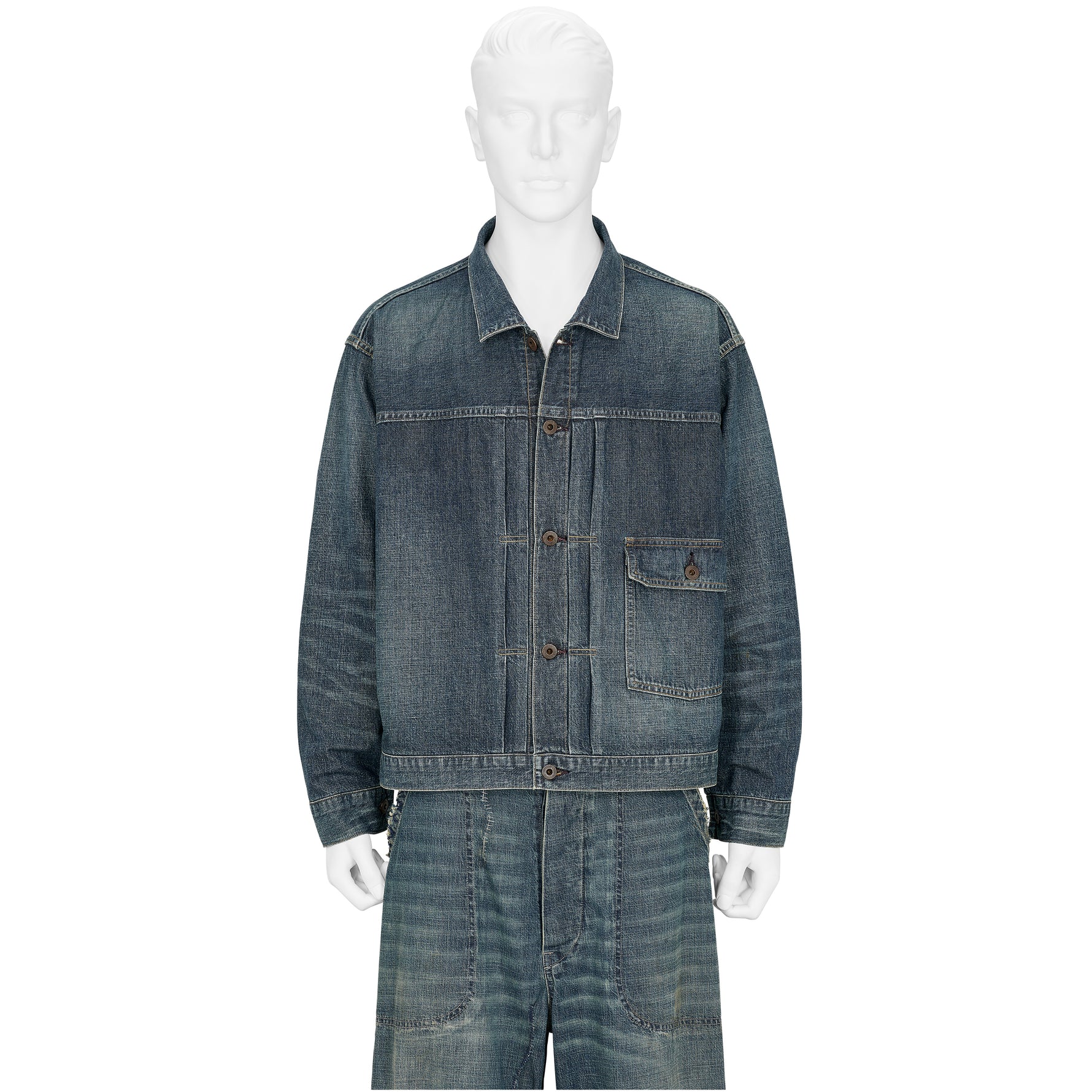 LOT.720 DAMAGED DENIM JACKET C.1930 DAMAGED INDIGO