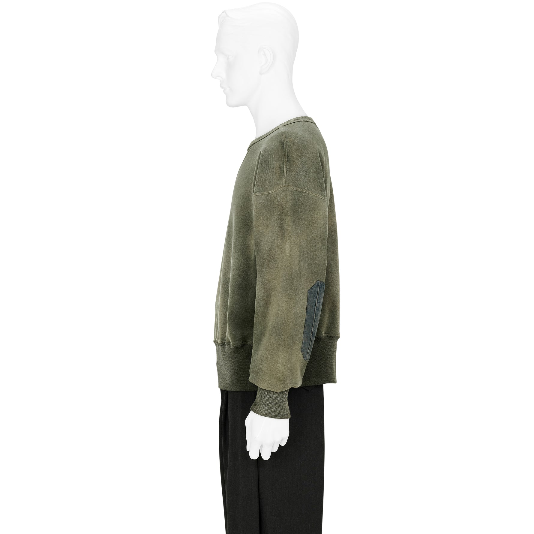 LOT.603 SWEAT SHIRT BLEACHED DEEP GREEN