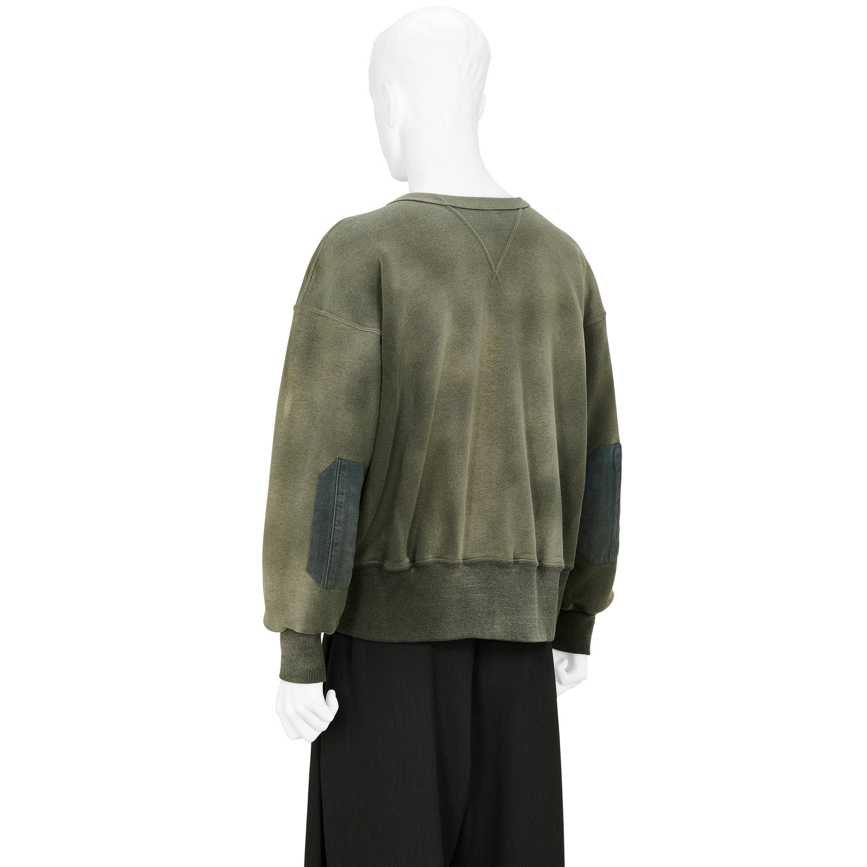 LOT.603 SWEAT SHIRT BLEACHED DEEP GREEN