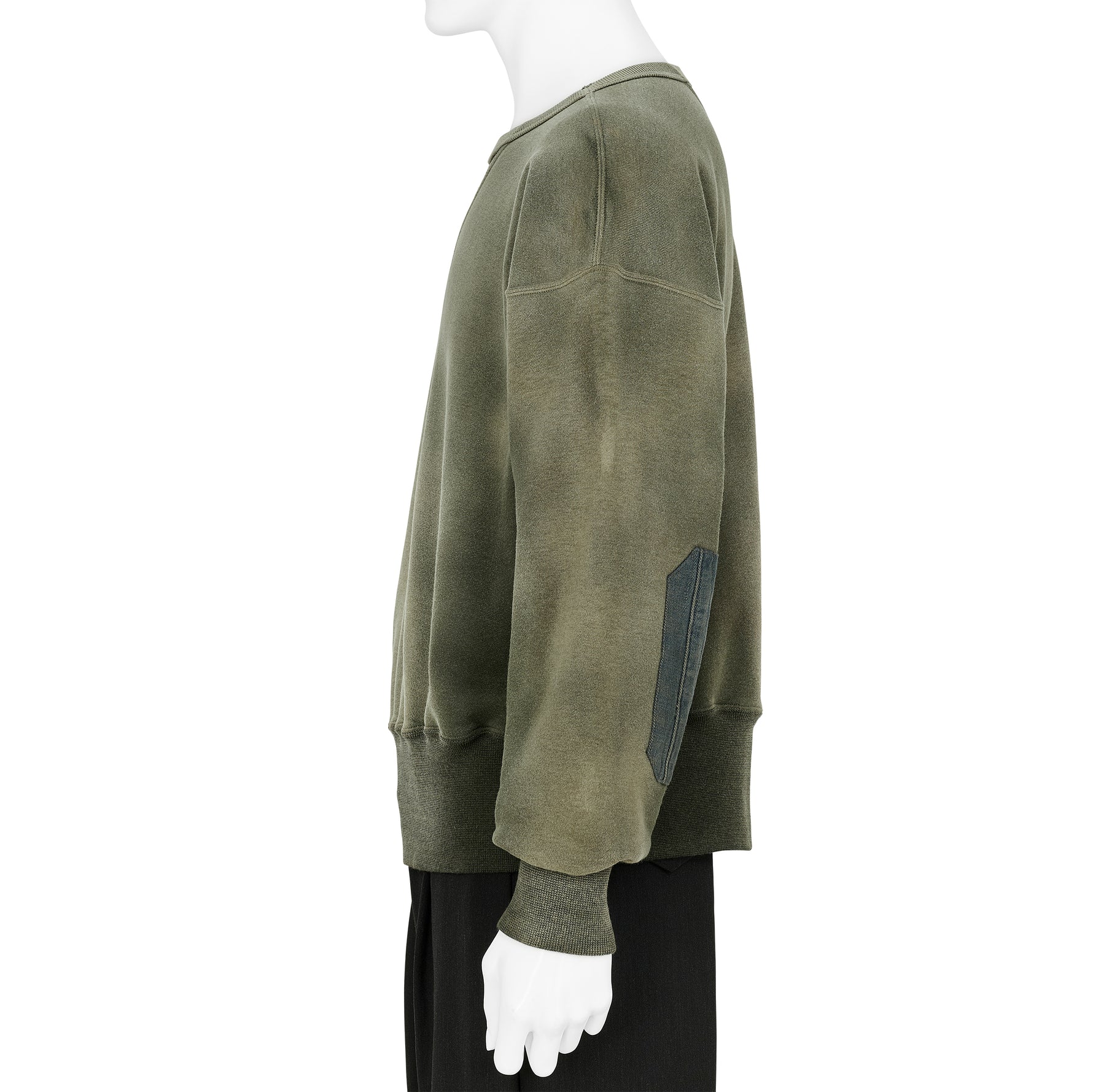 LOT.603 SWEAT SHIRT BLEACHED DEEP GREEN