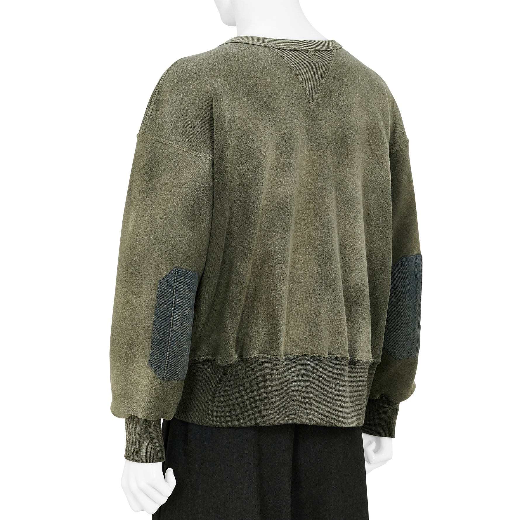 LOT.603 SWEAT SHIRT BLEACHED DEEP GREEN