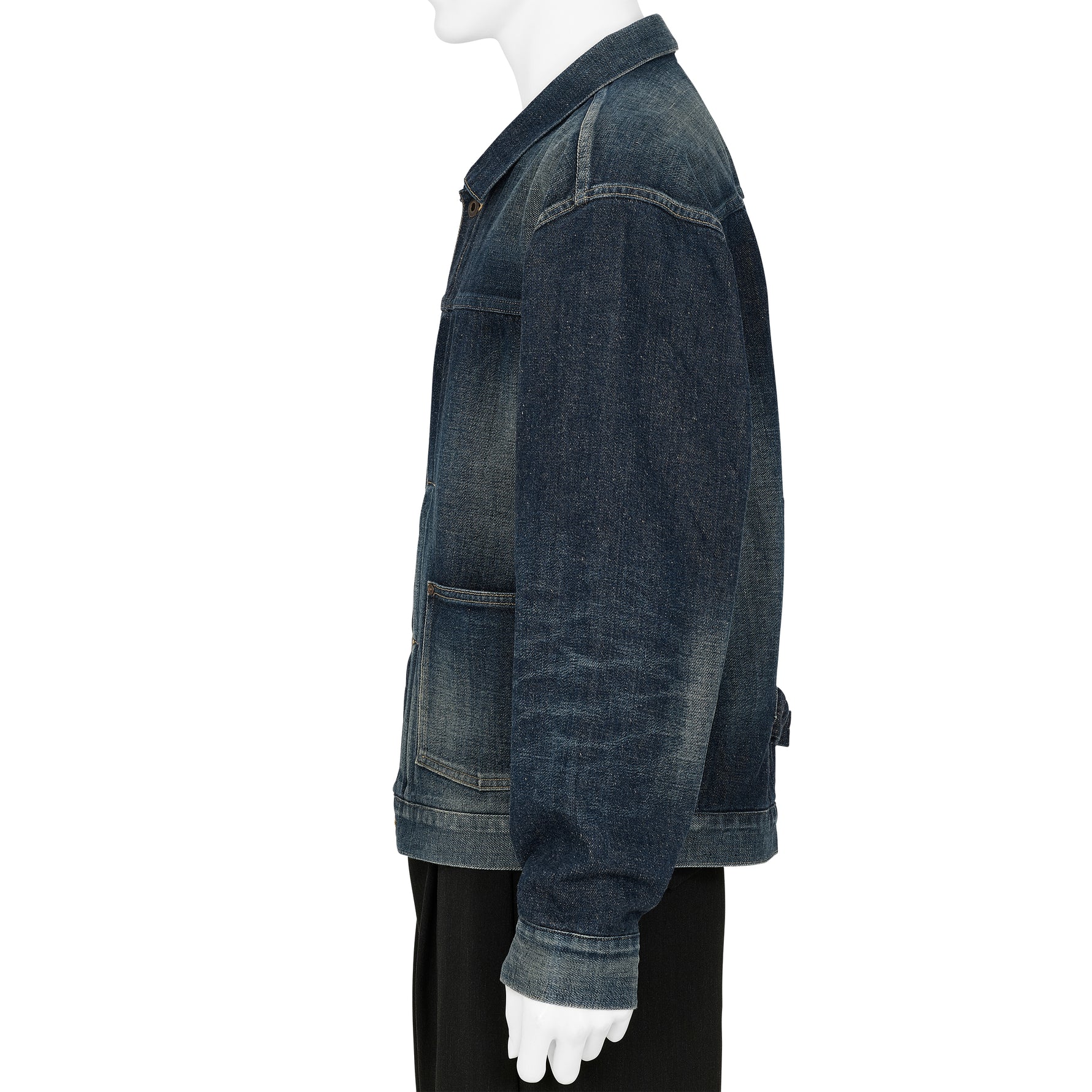 LOT.714 DENIM JACKET SIDE PANEL DAMAGED INDIGO