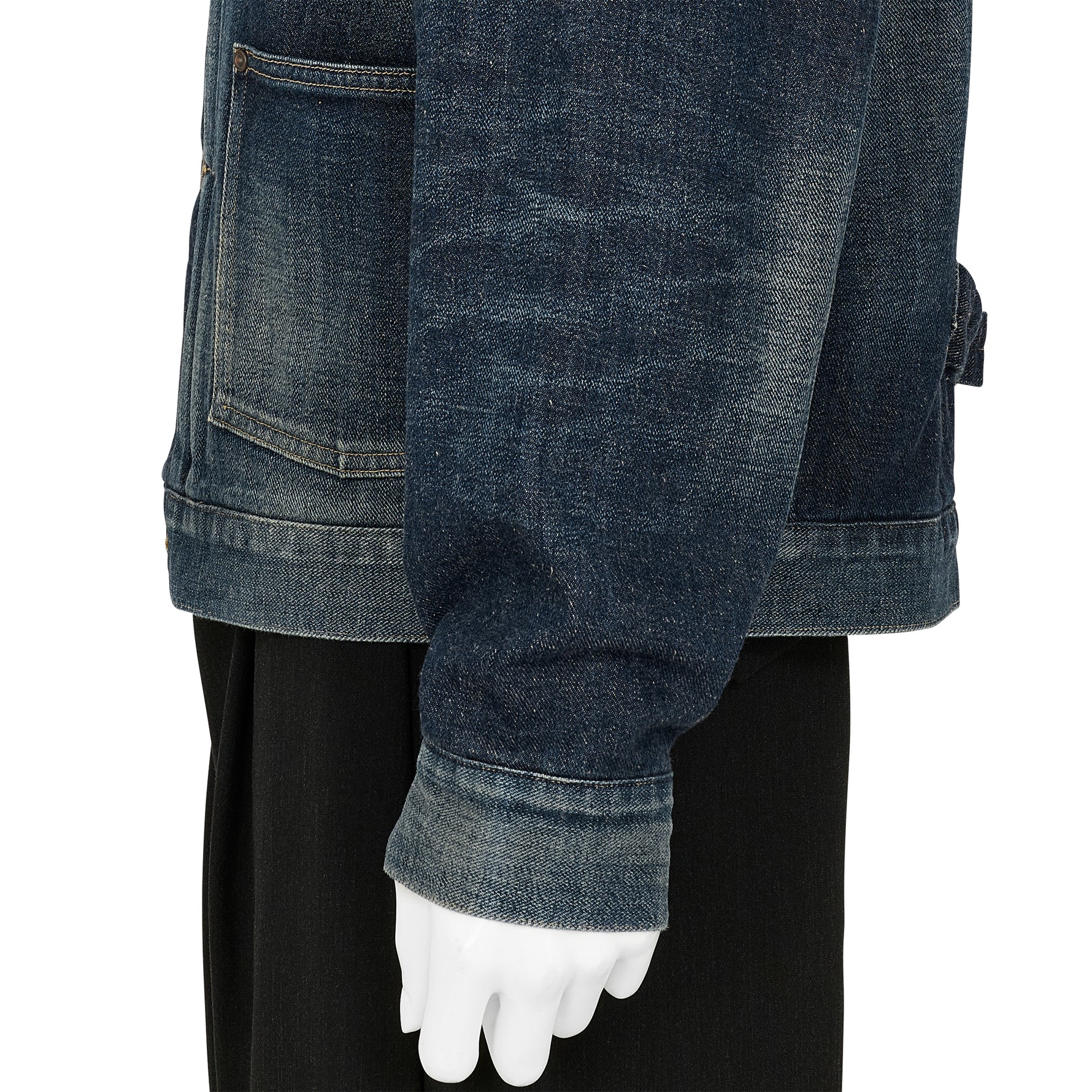 LOT.714 DENIM JACKET SIDE PANEL DAMAGED INDIGO
