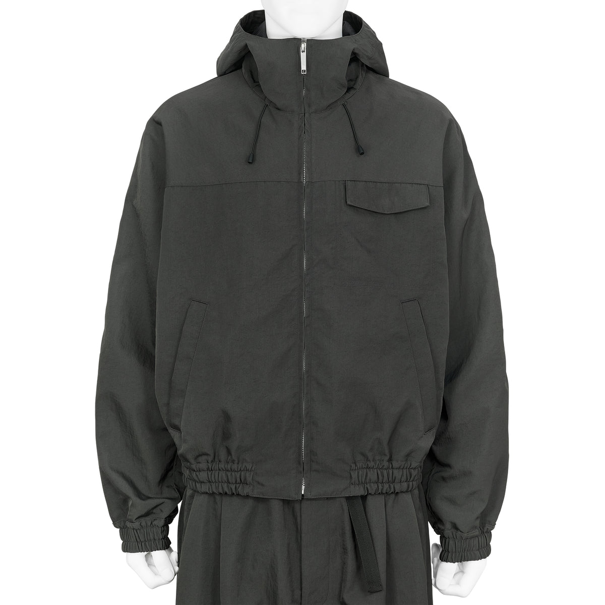 MULTI POCKET HOODED BLOUSON GRAY