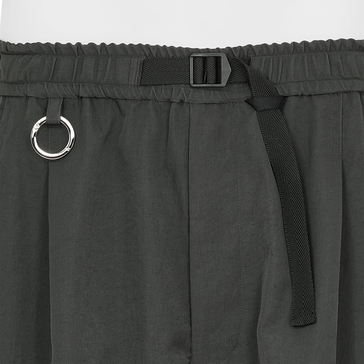 KNEE TUCK WIDE EASY PANTS GRAY