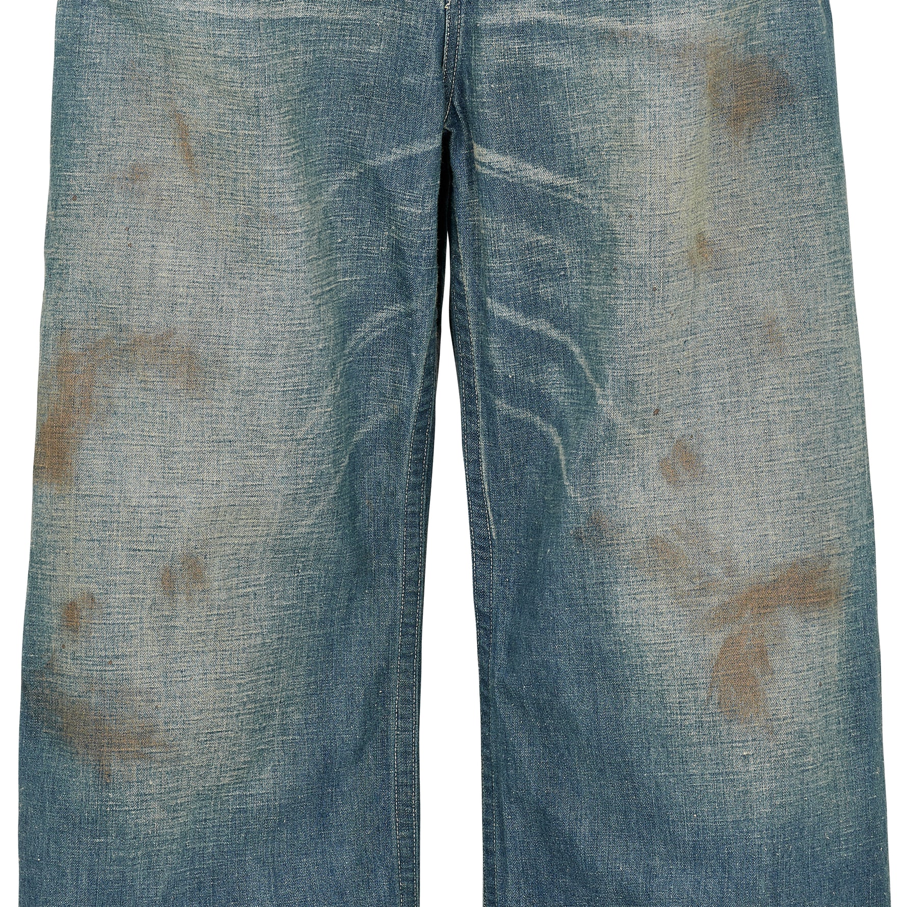 LOT.717 DAMAGED PAINTER PANTS WITH BUCKLE INDIGO
