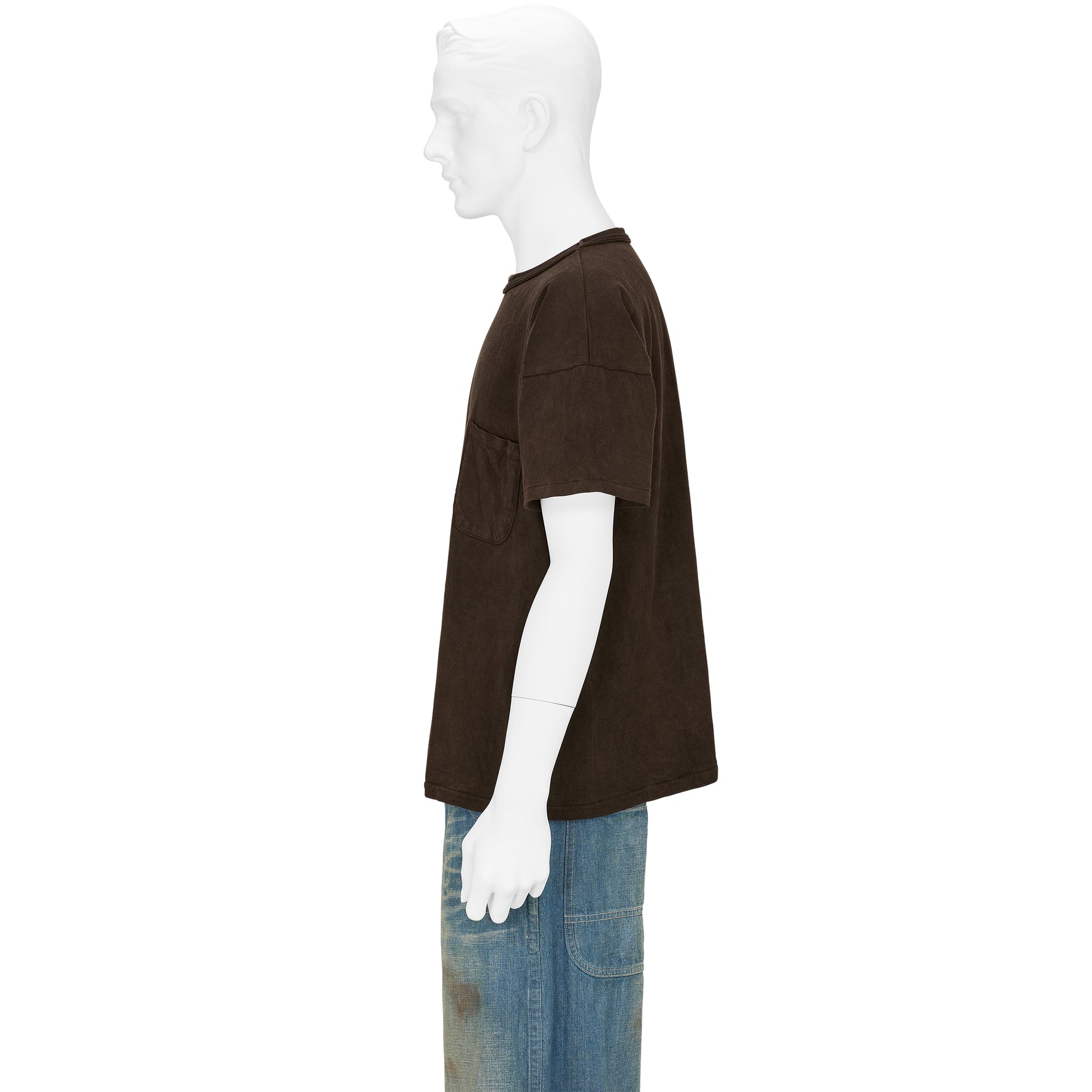 LOT.601 TEE SHIRT MUD DYED BROWN