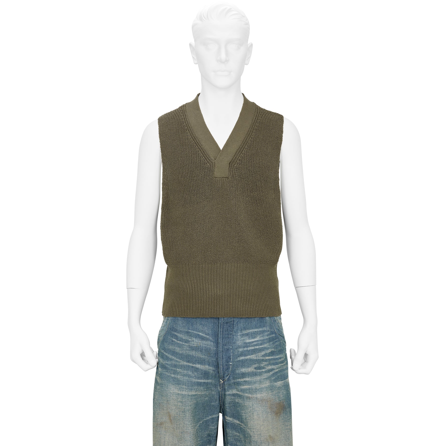 LOT.532 V NECK VEST OLIVE