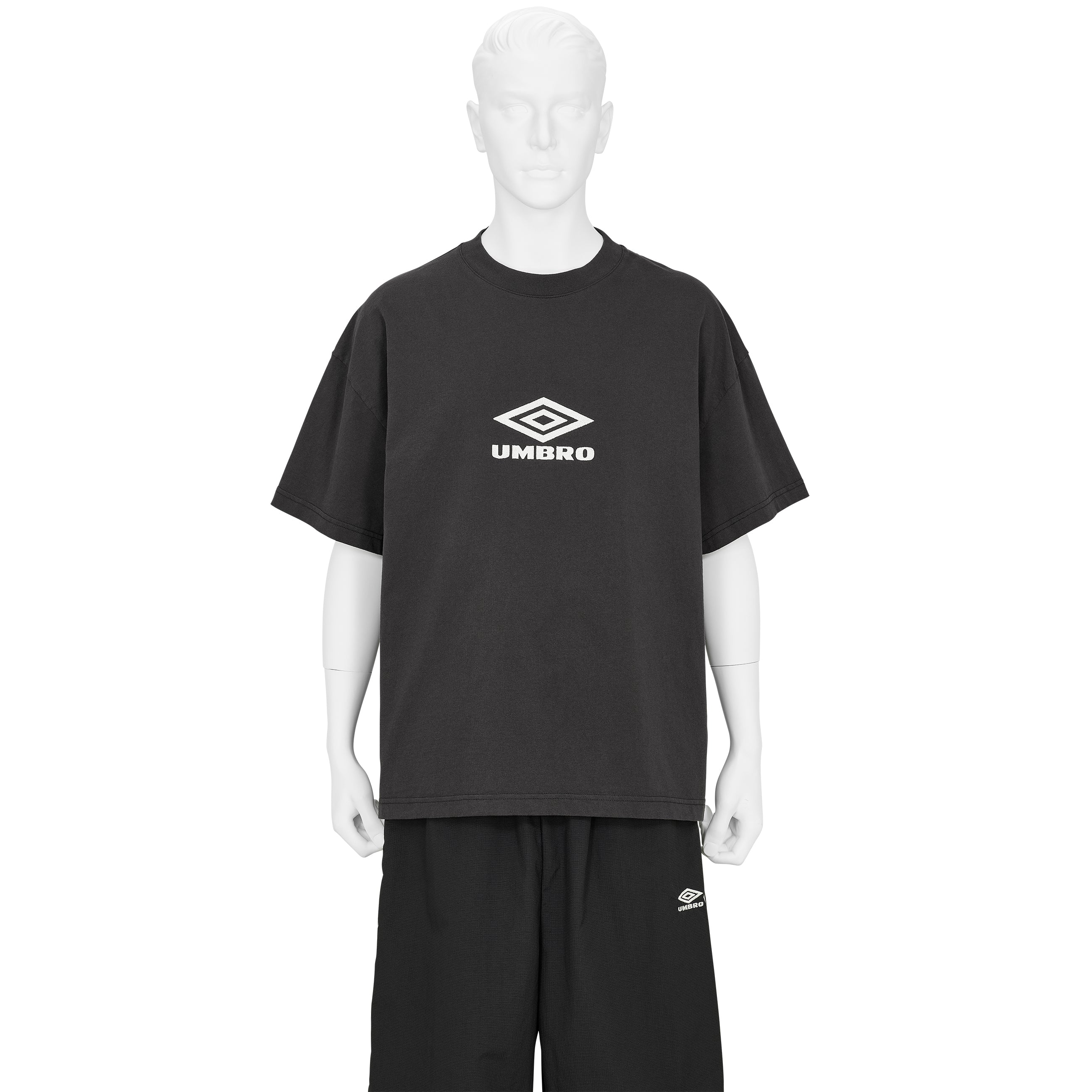 OG LOGO TEE WASHED BLACK - SLAM JAM and UMBRO(スラムジャム アンド