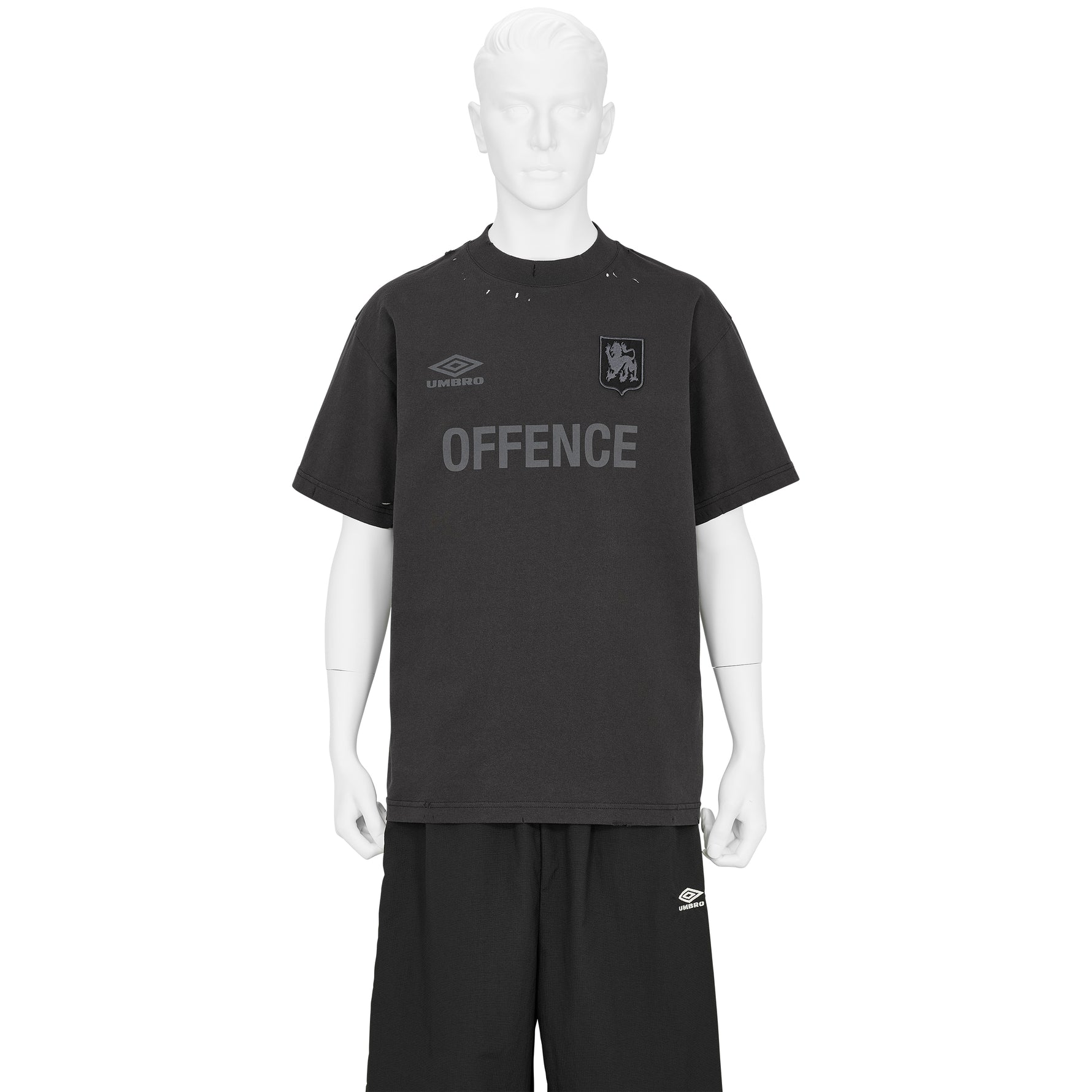 OFFENCE DEFENCE TEE SHIRT WASHED BLACK