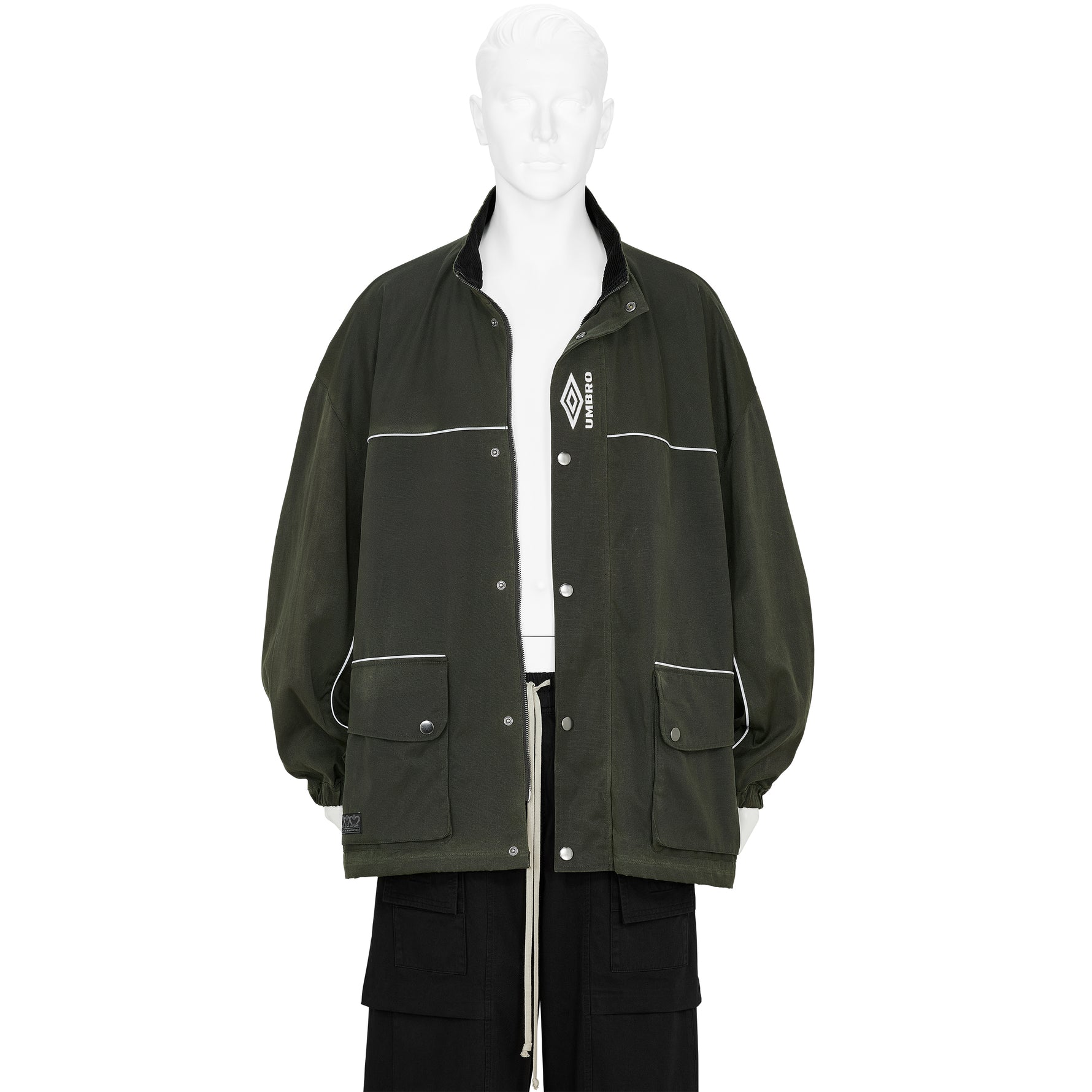 TRAINER WAXED JACKET DARK OLIVE