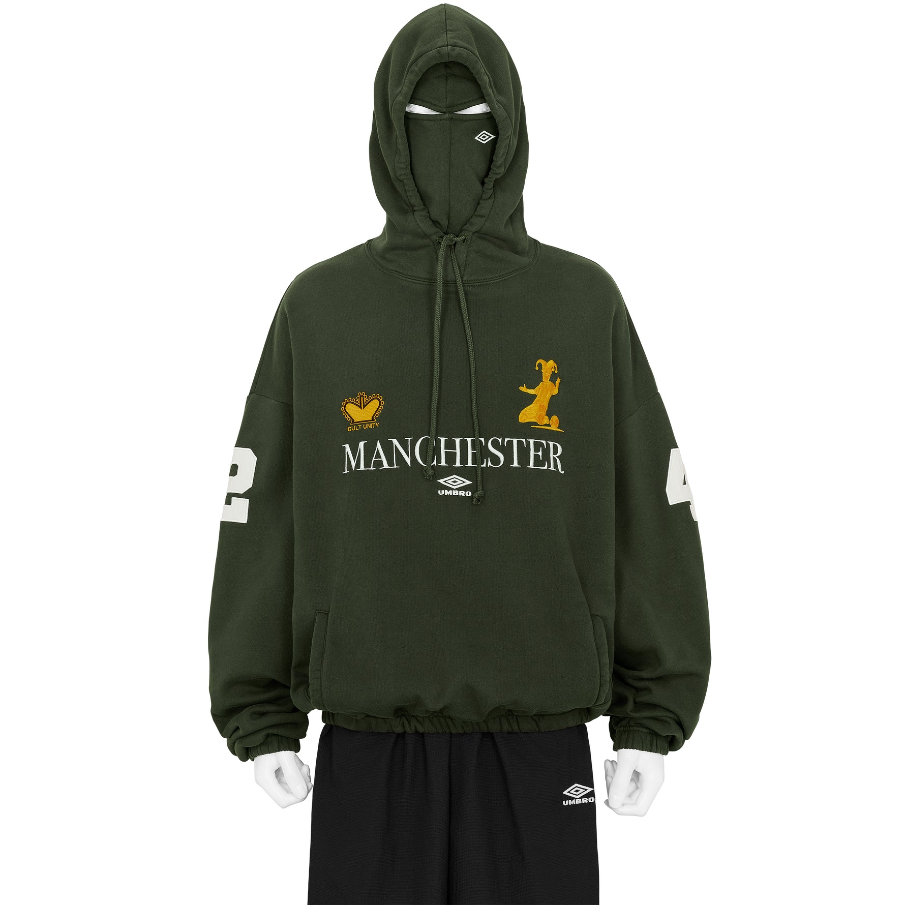 MANCHESTER MASKED HOODIE OLIVE