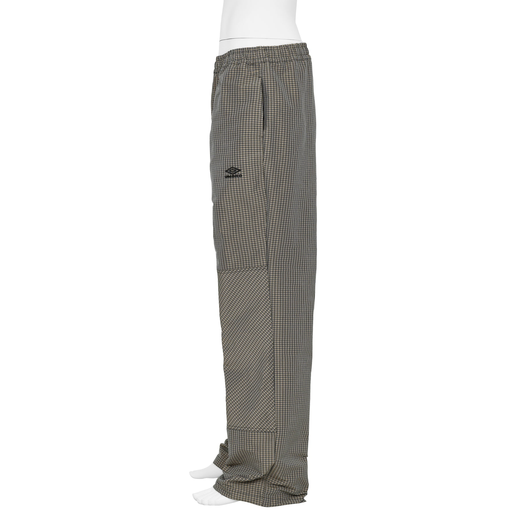 CHECK TRACK PANTS BEIGE